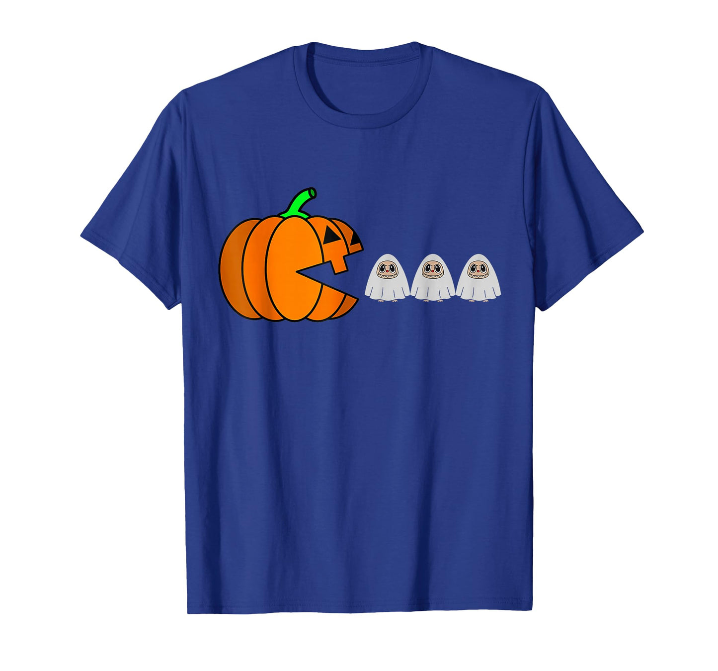 Funny Halloween Pumpkin Eating Ghost, Gamer Men Women Kids T-Shirt