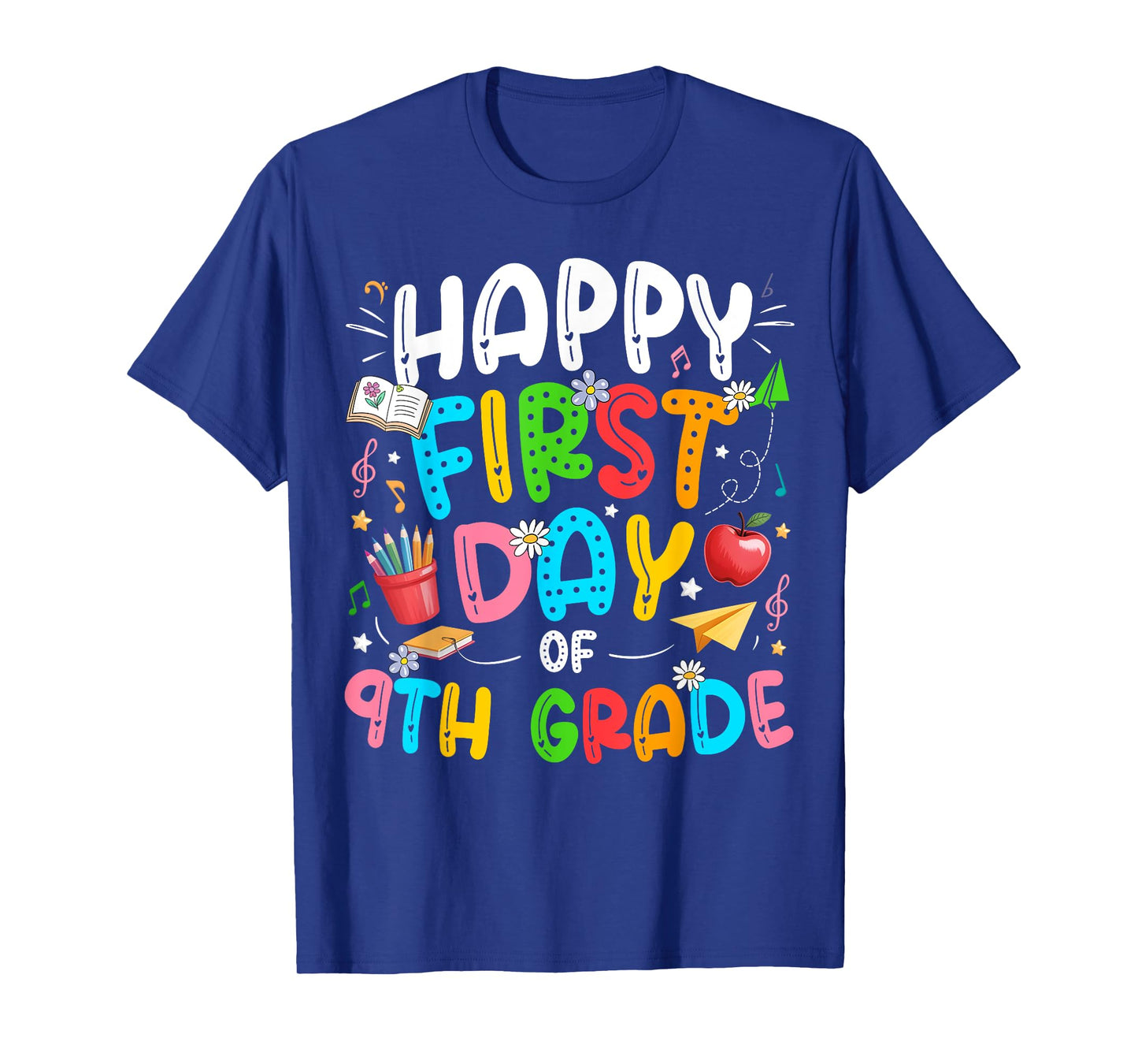 Happy First Day Of 9th Grade Groovy Ninth Grade Teacher T-Shirt
