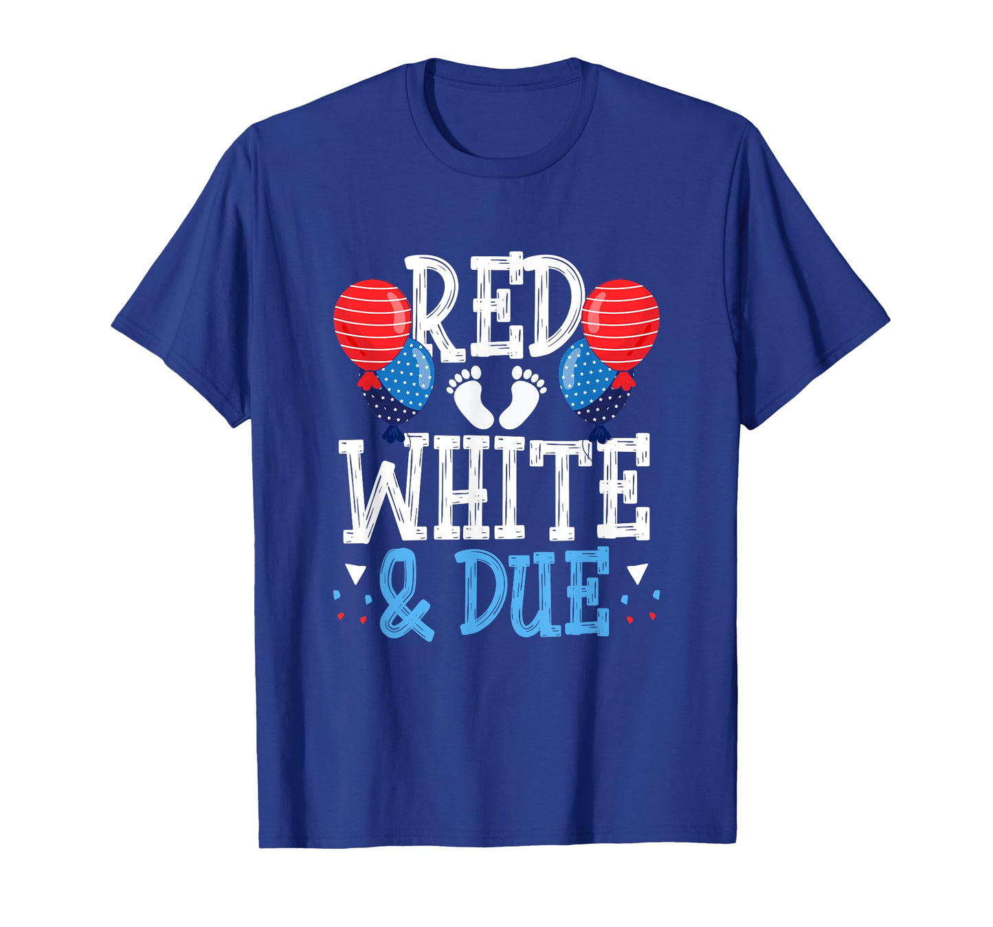 Red white and Due baby announcement 4th of july T-Shirt