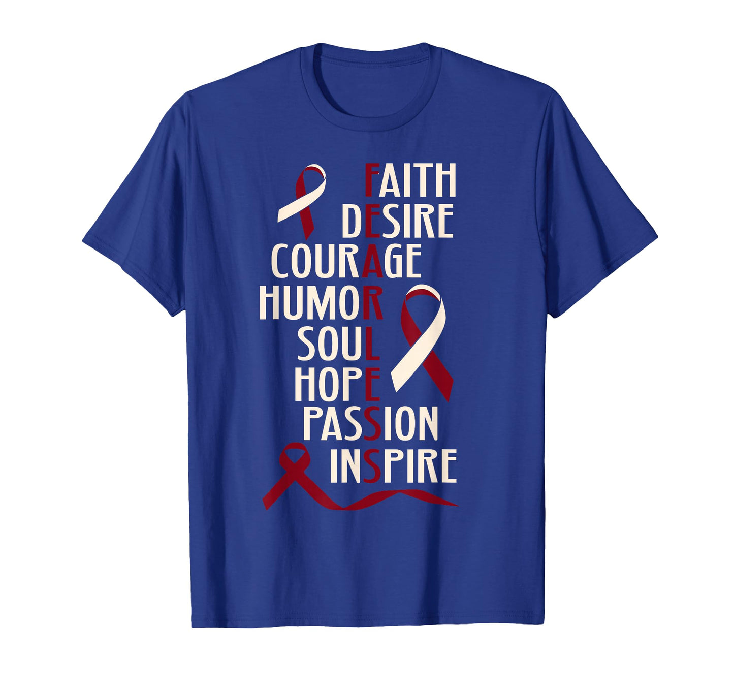 Oral Head Neck Cancer Awareness Fearless Inspirational T-Shirt