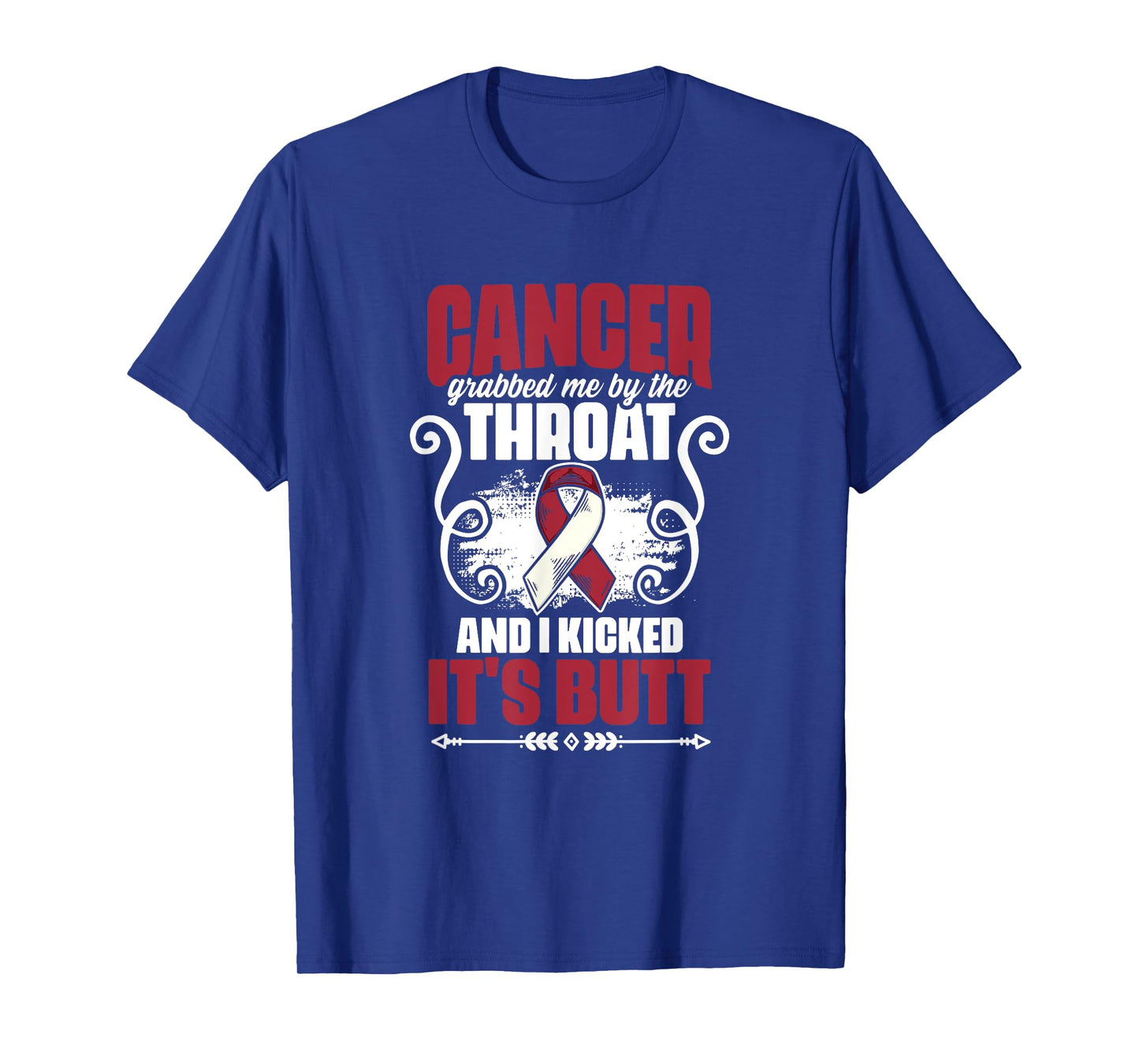 Cancer Grabbed Me By Throat Head And Neck Cancer Awareness T-Shirt