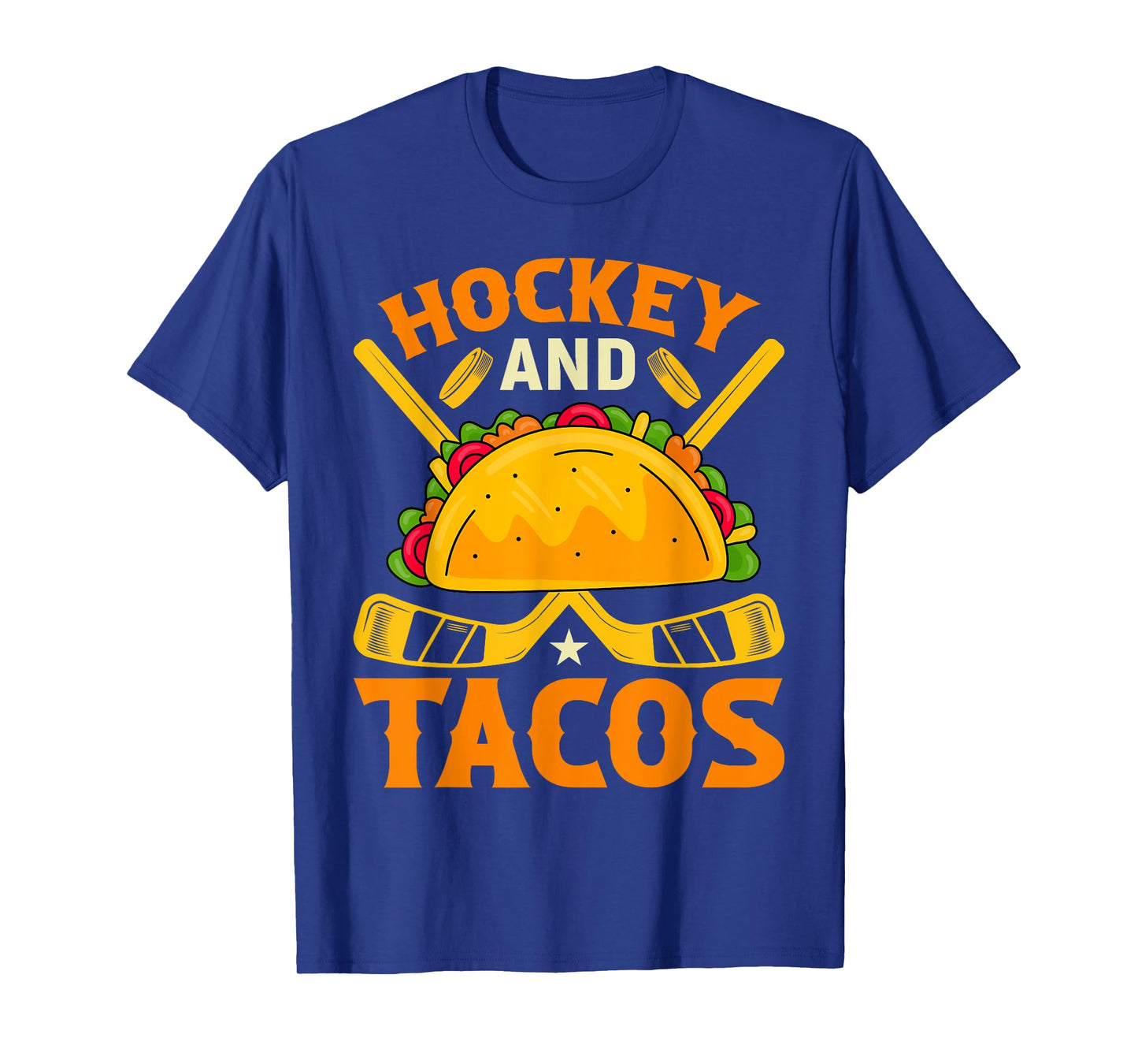 Hockey and Tacos Funny Mexican Food Humor for Taco Lovers T-Shirt