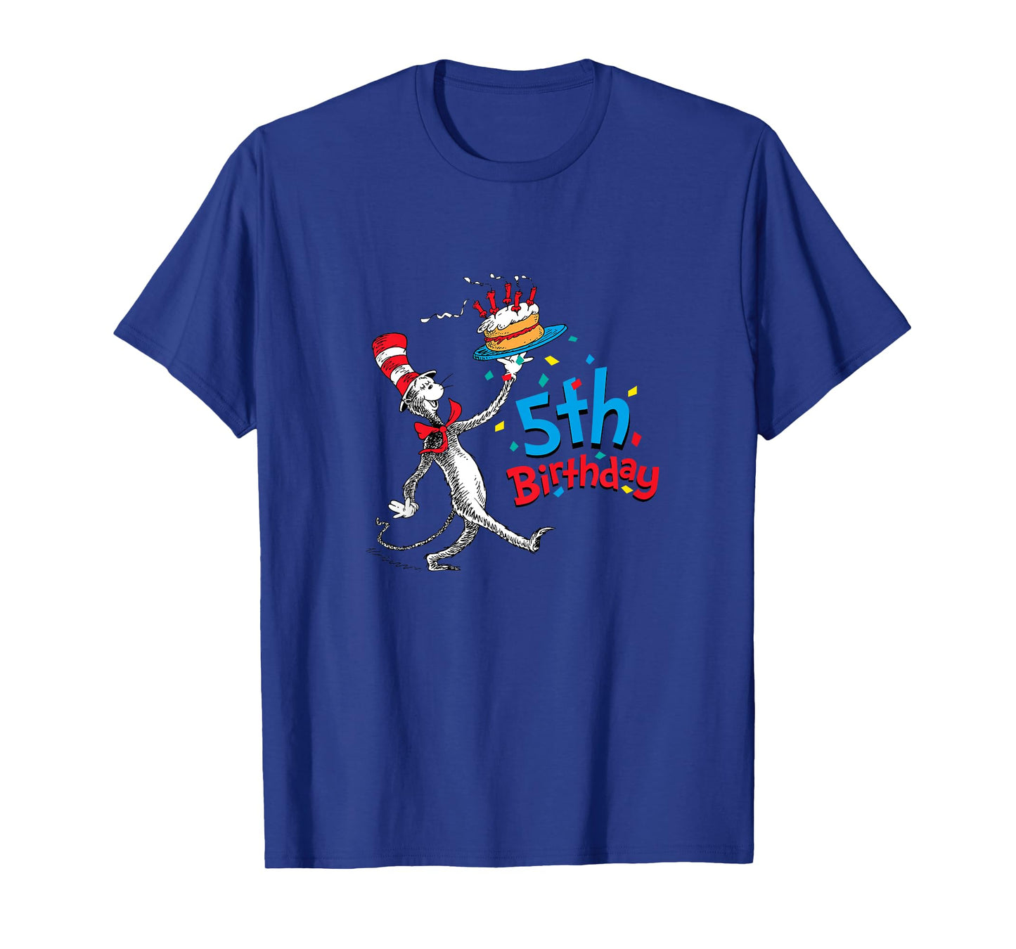 Kids Dr. Seuss Cat in the Hat 5th Birthday T-Shirt