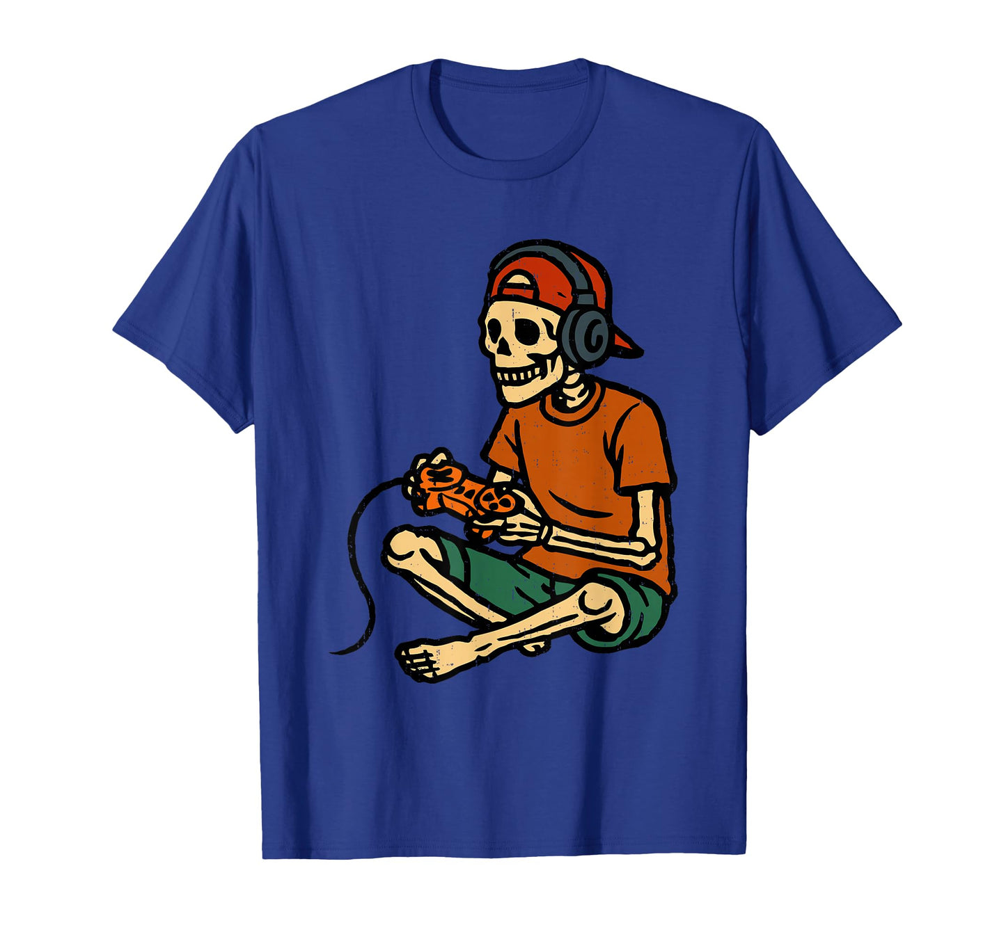 Halloween Skeleton Gamer Video Game Gaming Lovers Spooky T-Shirt