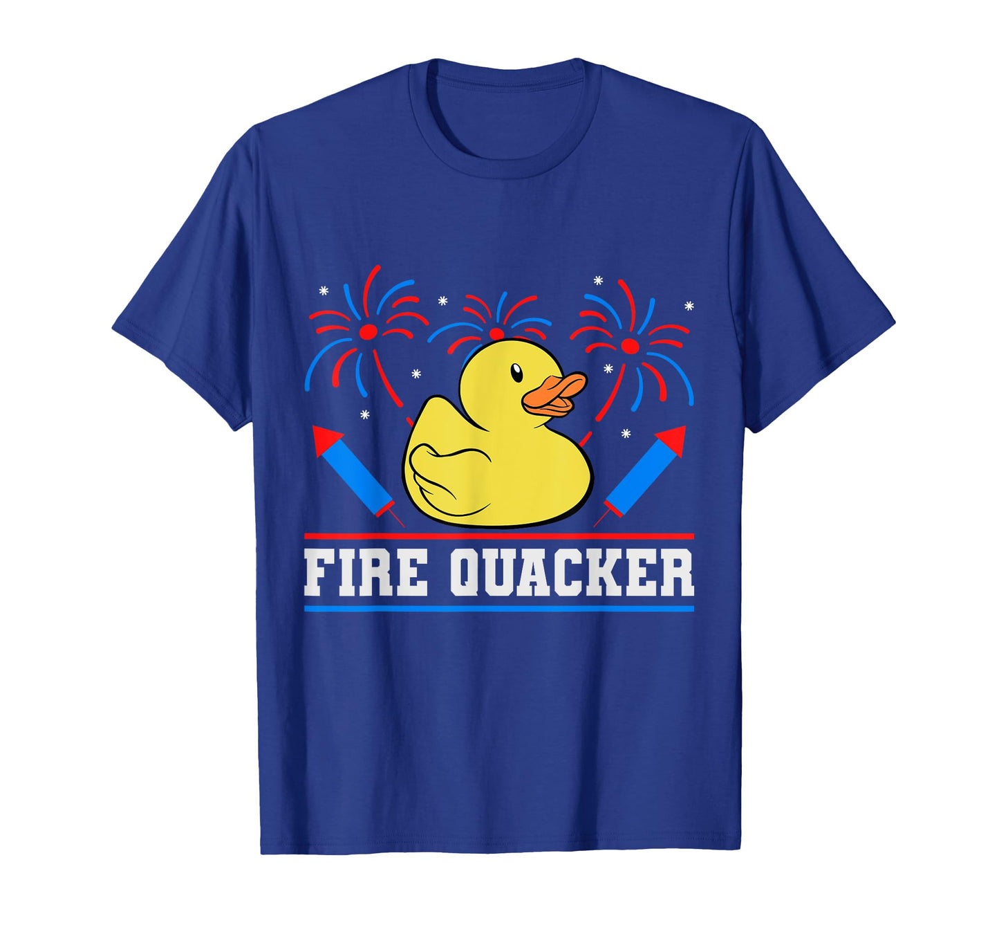 Fire Quacker Rubber Duck 4th Of July Firework T-Shirt