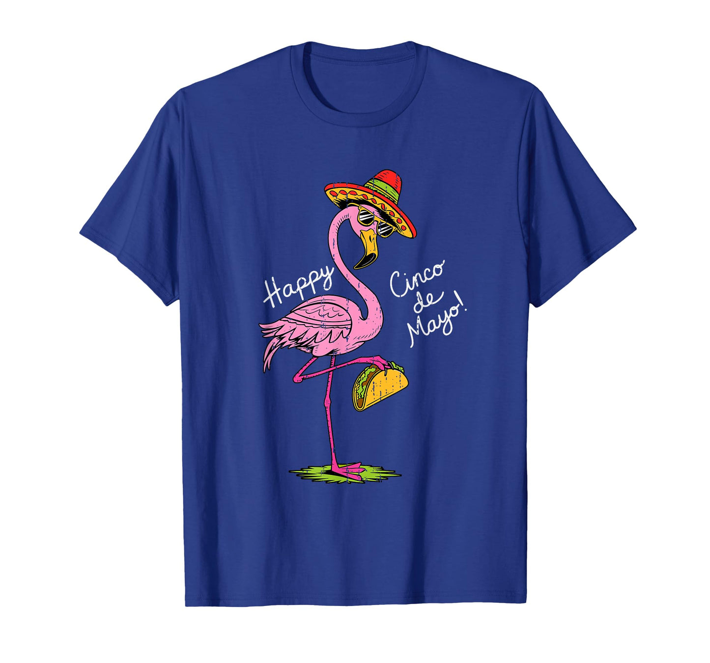 Mexican Flamingo Tacos Sombrero Cinco De Mayo Fiesta Animal T-Shirt