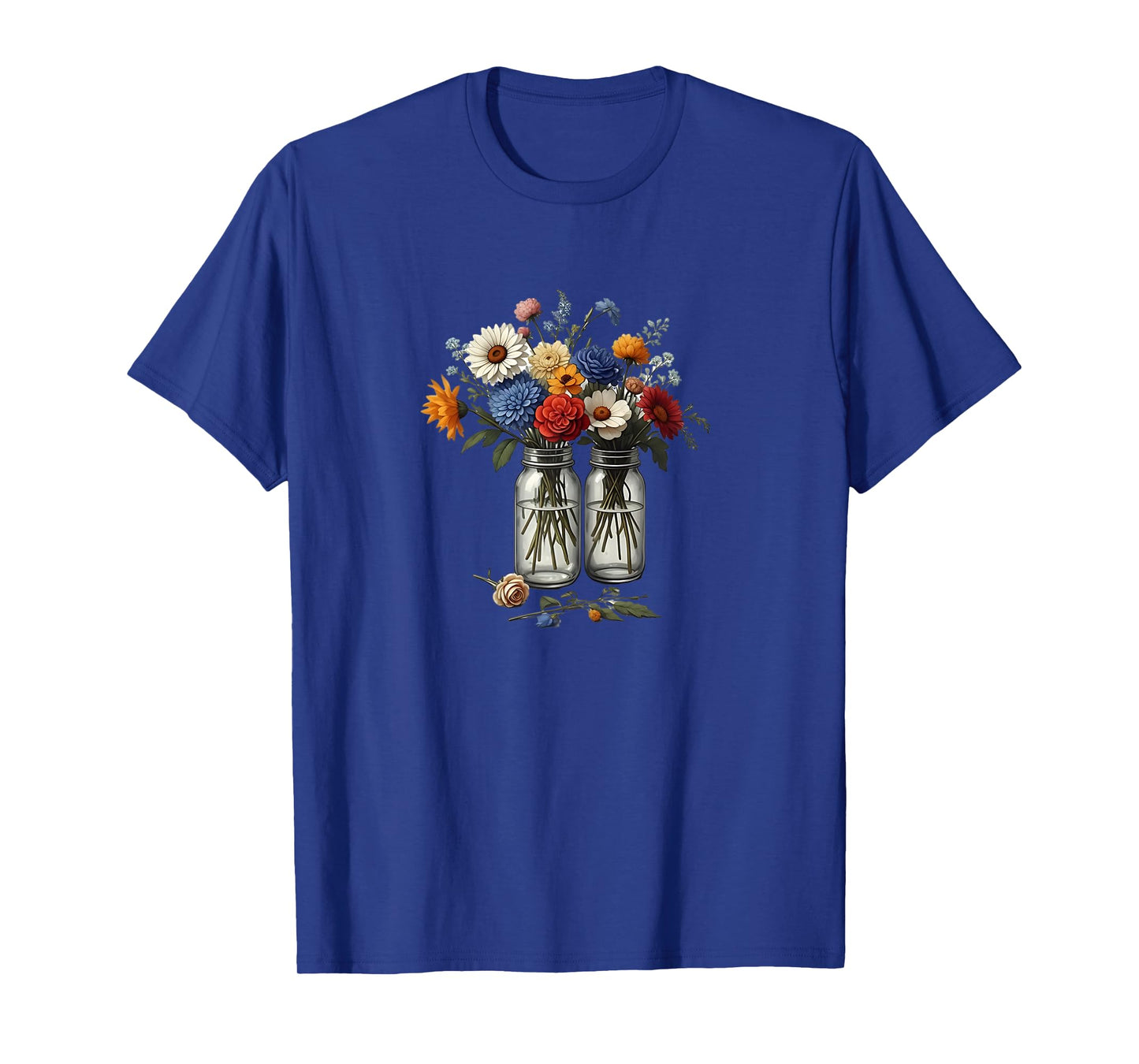 Vintage Flower Botanical Floral Garden Aesthetic in 2 Jars T-Shirt