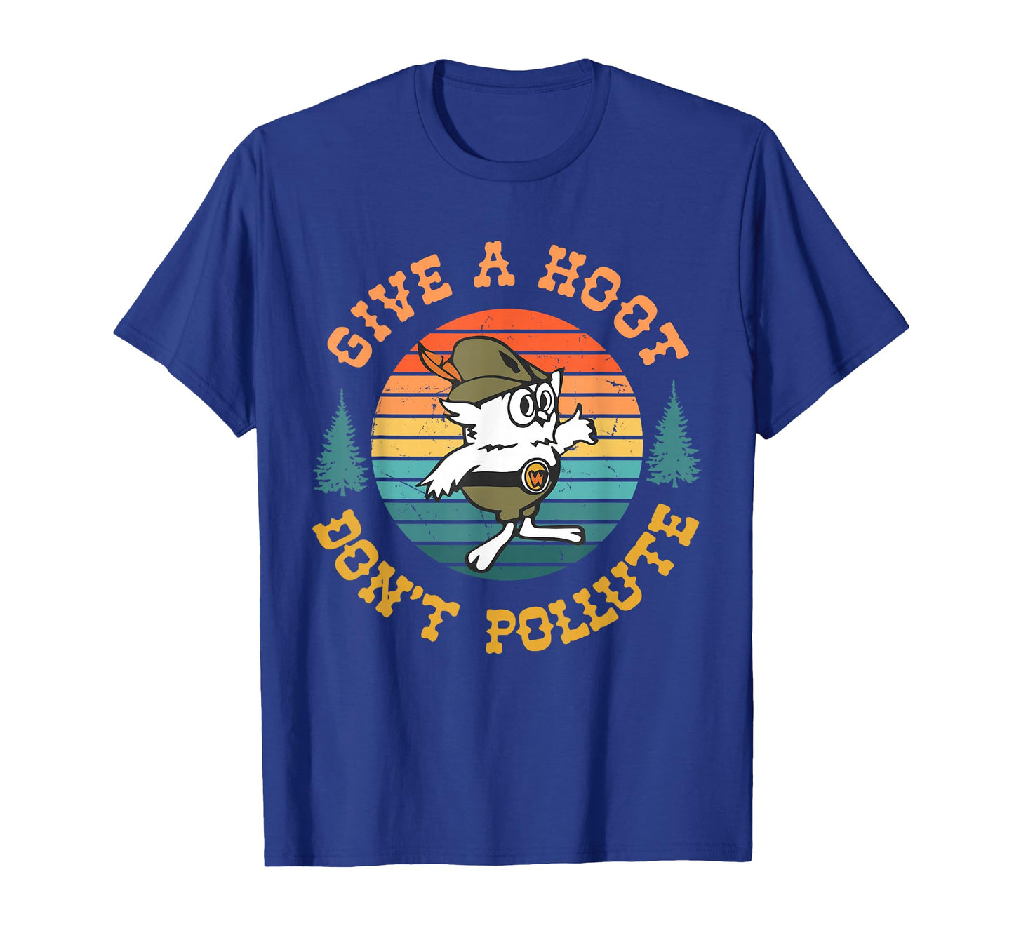 Give A Hoot Don't Pollute Retro Vintage T-Shirt