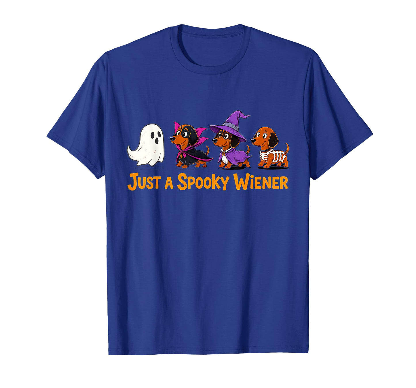 Just A Spooky Wiener Dachshund Ghost Halloween Weenie Dog T-Shirt