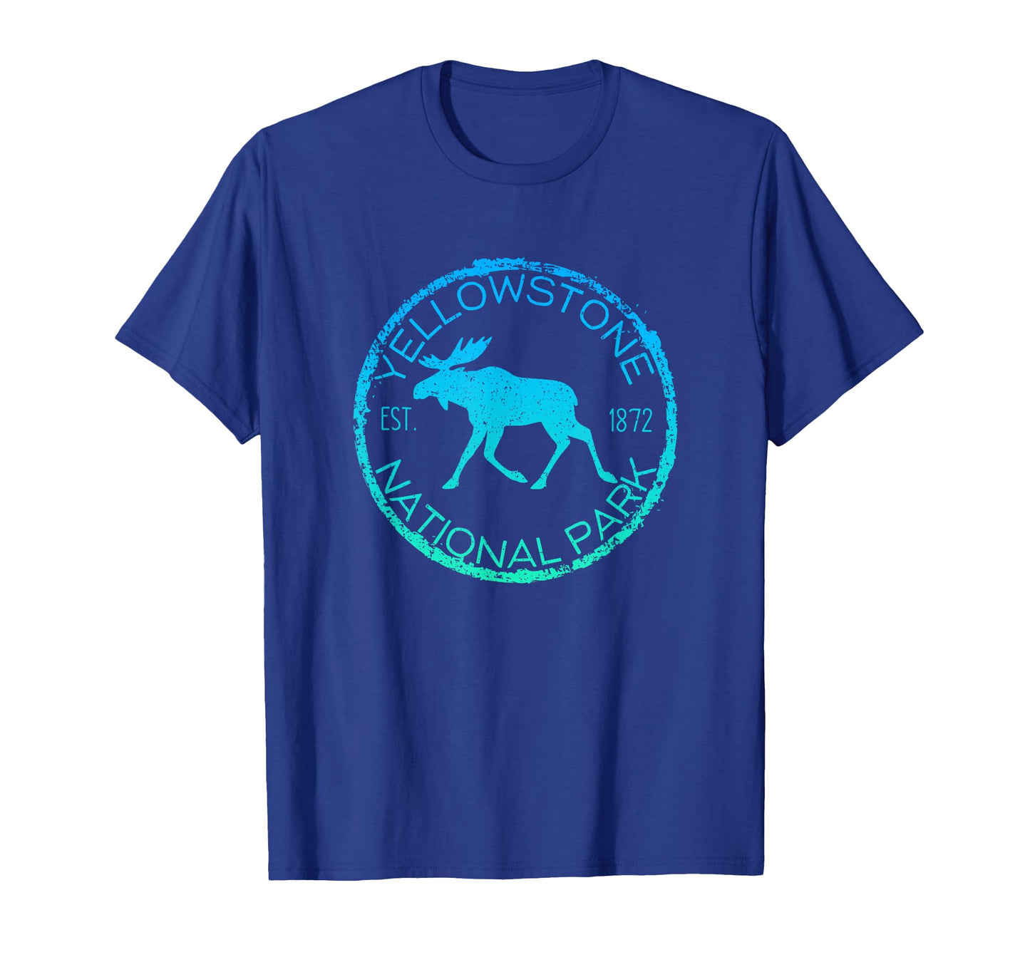 Moose Design Yellowstone National Park Souvenir Hiker's T-Shirt