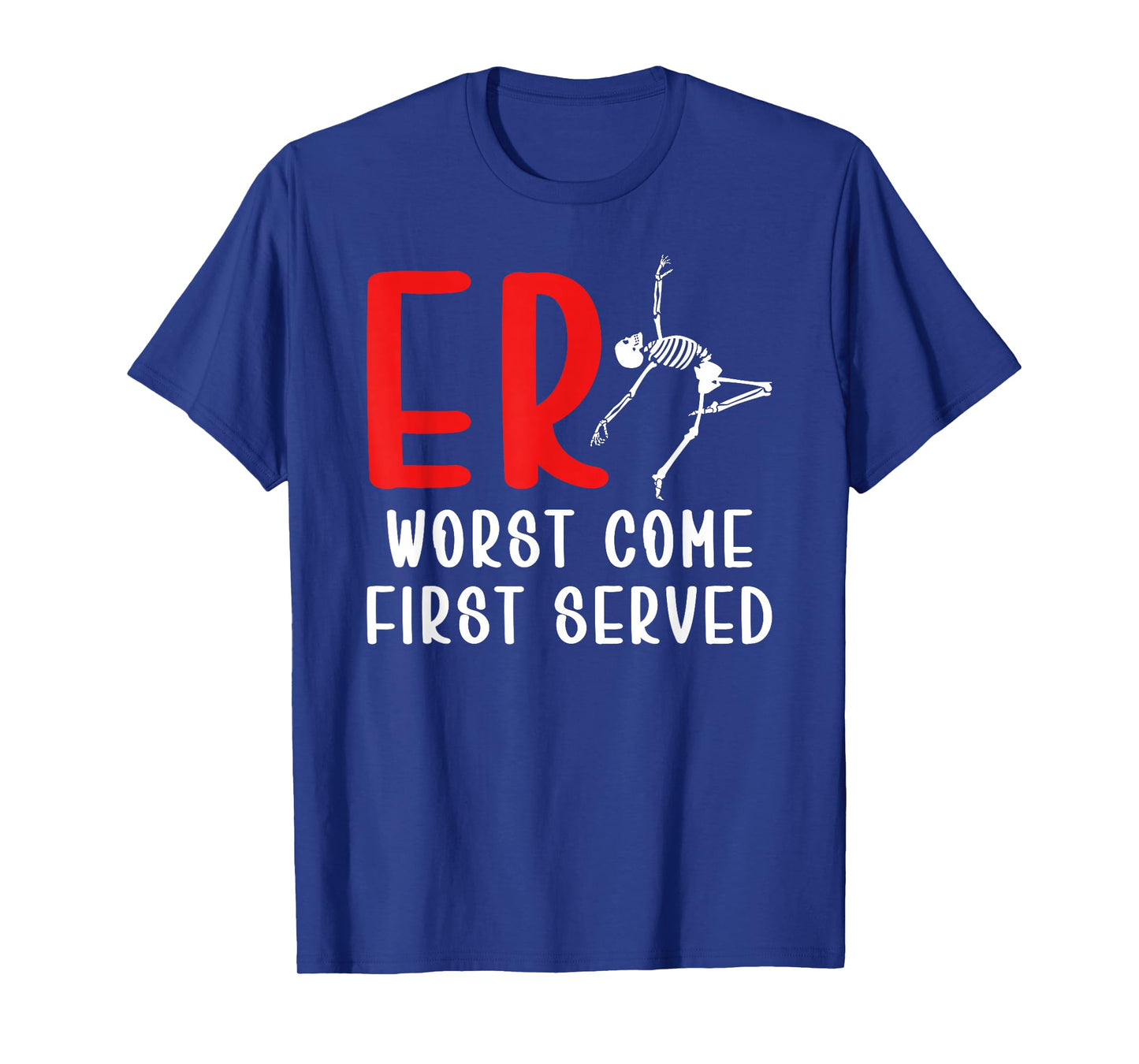 ER Tech Skeleton Emergency Room Tech Emergency Technician T-Shirt