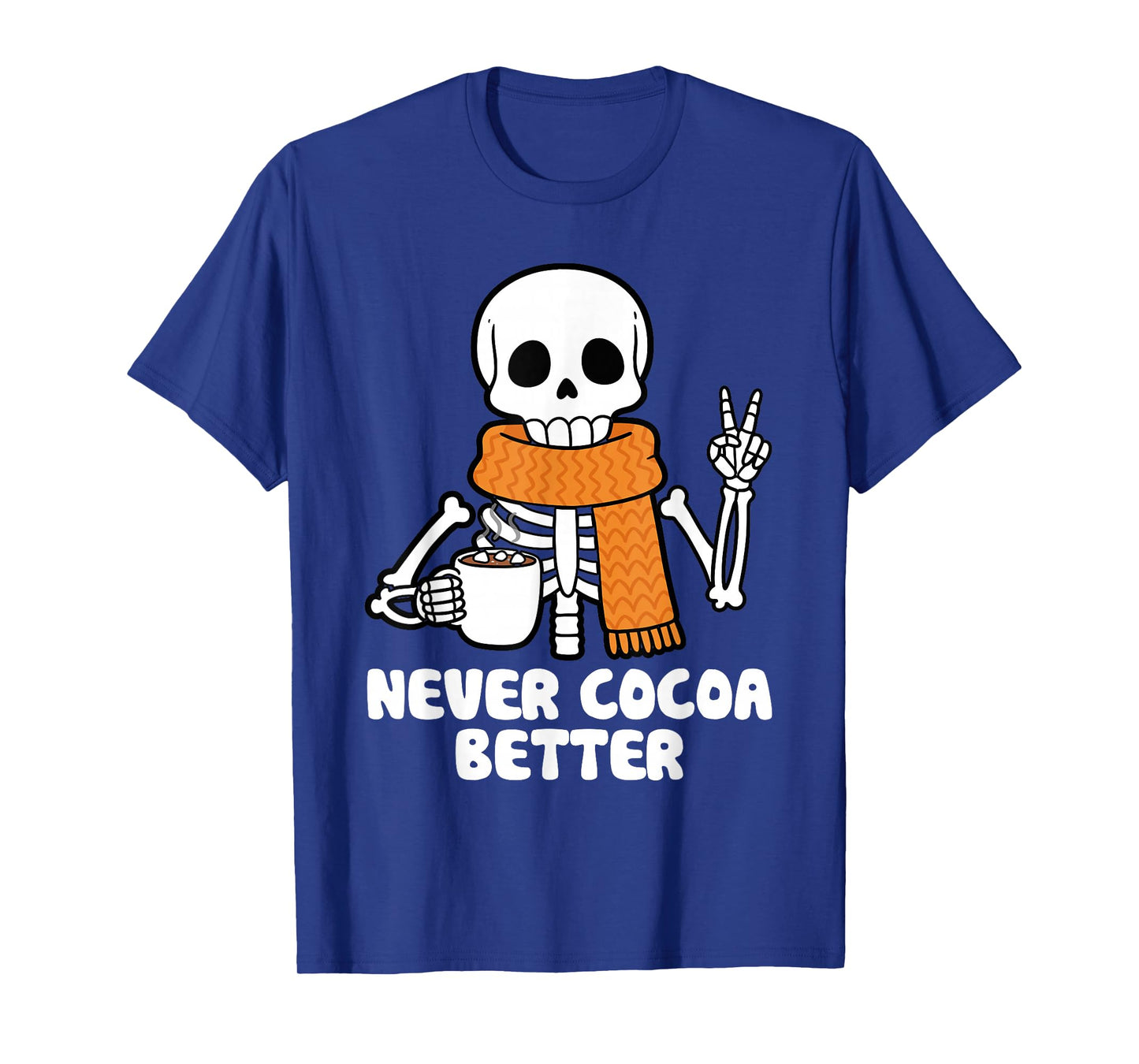 Skeleton Hot Chocolate Halloween Cozy Cocoa Vibes T-Shirt