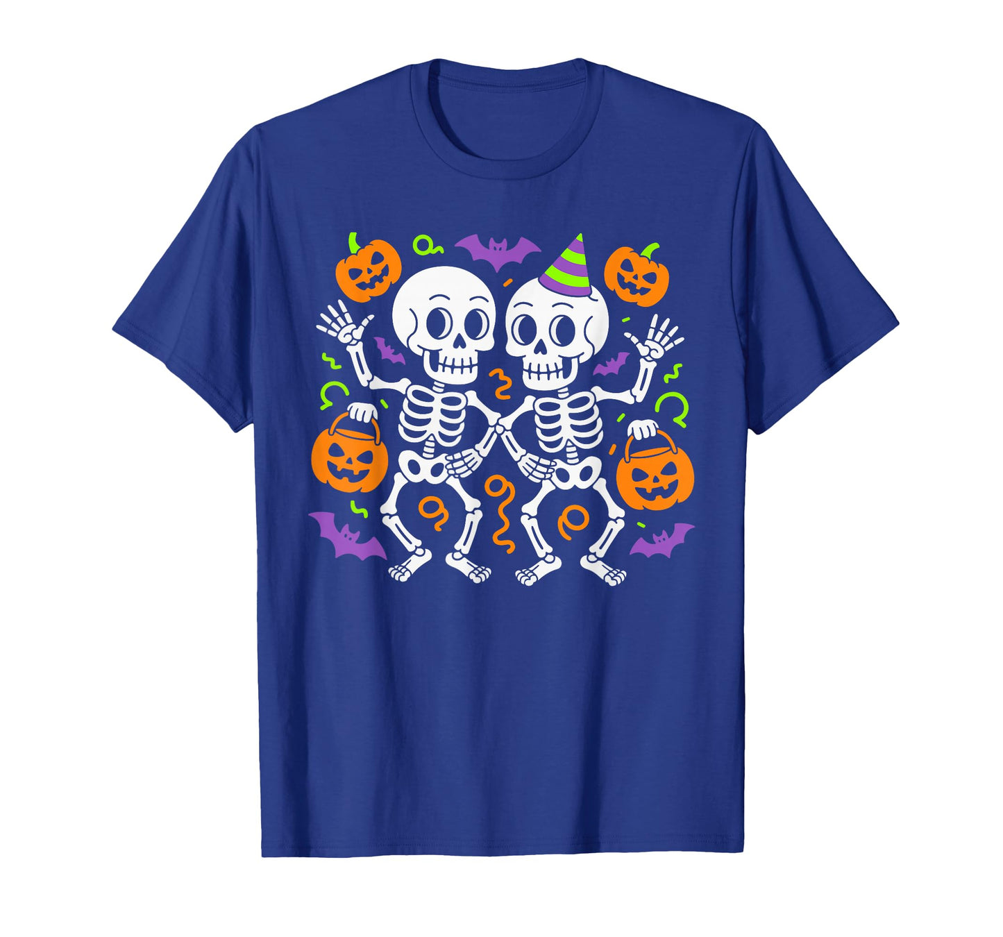 Halloween Party Skeletons Scary Fun Graphic for Men Women T-Shirt