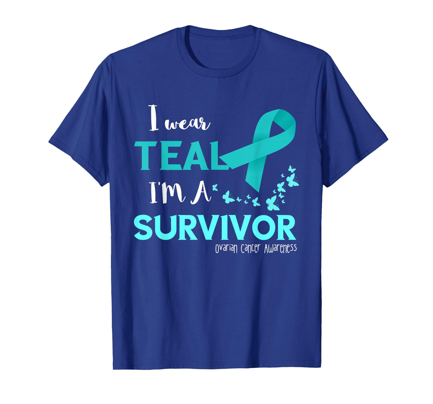 Ovarian Cancer Awareness Survivor Ribbon Ovarian Cancer T-Shirt