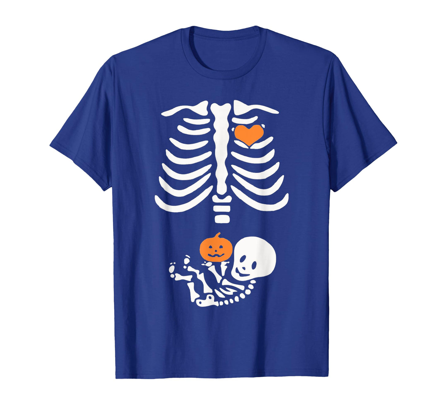 Halloween Maternity Skeleton Baby Heart Pregnancy Couples T-Shirt