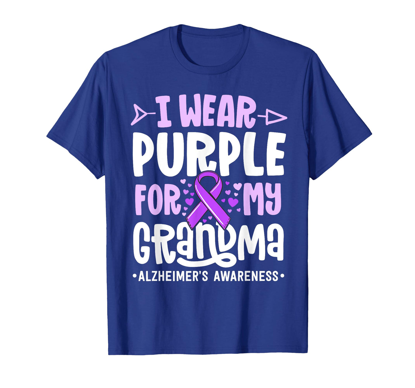I Wear Purple For My Grandma Alzheimers Family Awareness T-Shirt
