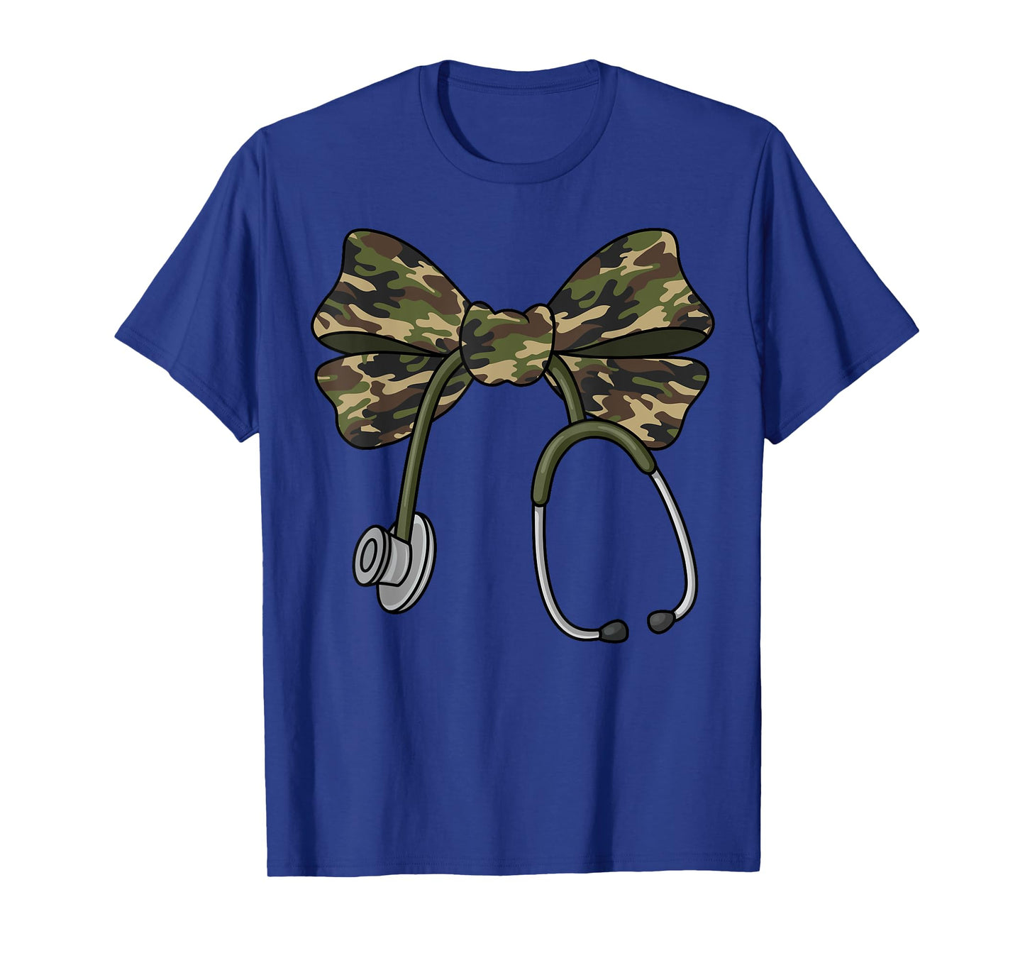 Camo Coquette Nurse Stethoscope Bow Camouflage Nurse T-Shirt