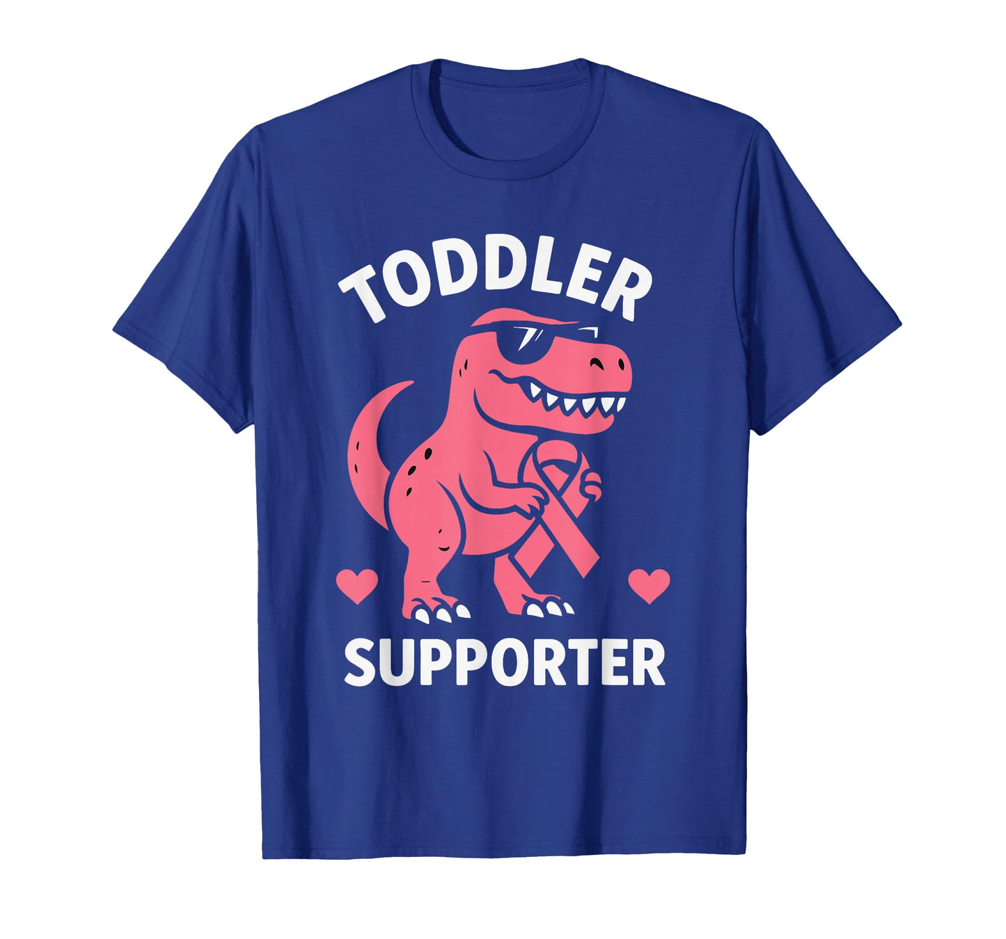 Toddler Supporter Breast Cancer Awareness Boys T-Rex T-Shirt