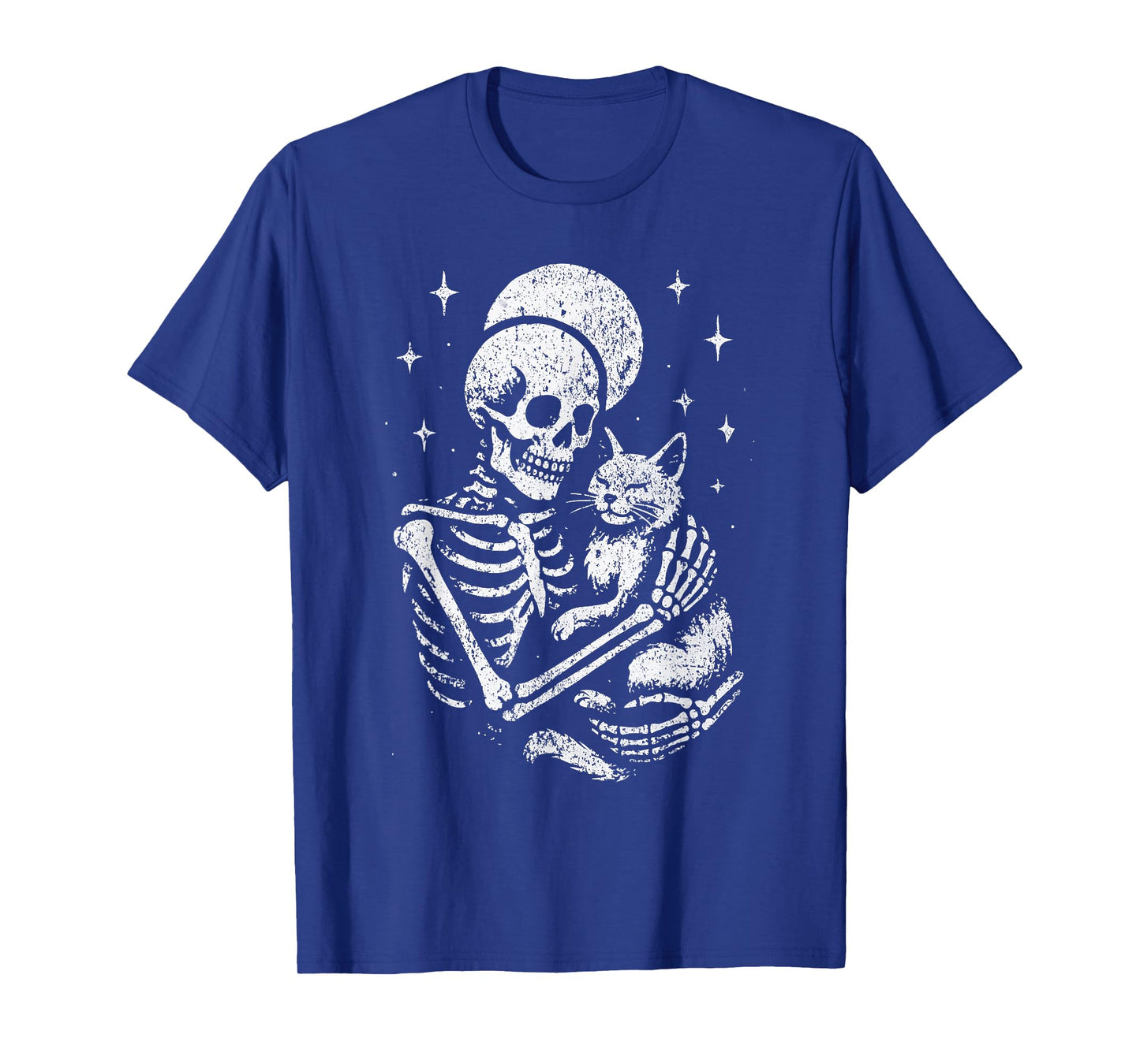 Skeleton Cat Skull Kitty Goth Halloween Skeleton Hugging Cat T-Shirt