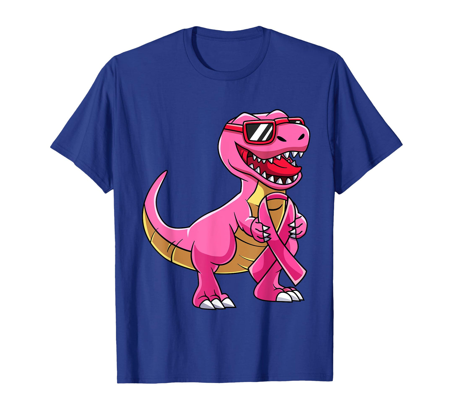 Dinosaur T Rex Breast Cancer Awareness Pink Ribbon Boys T-Shirt