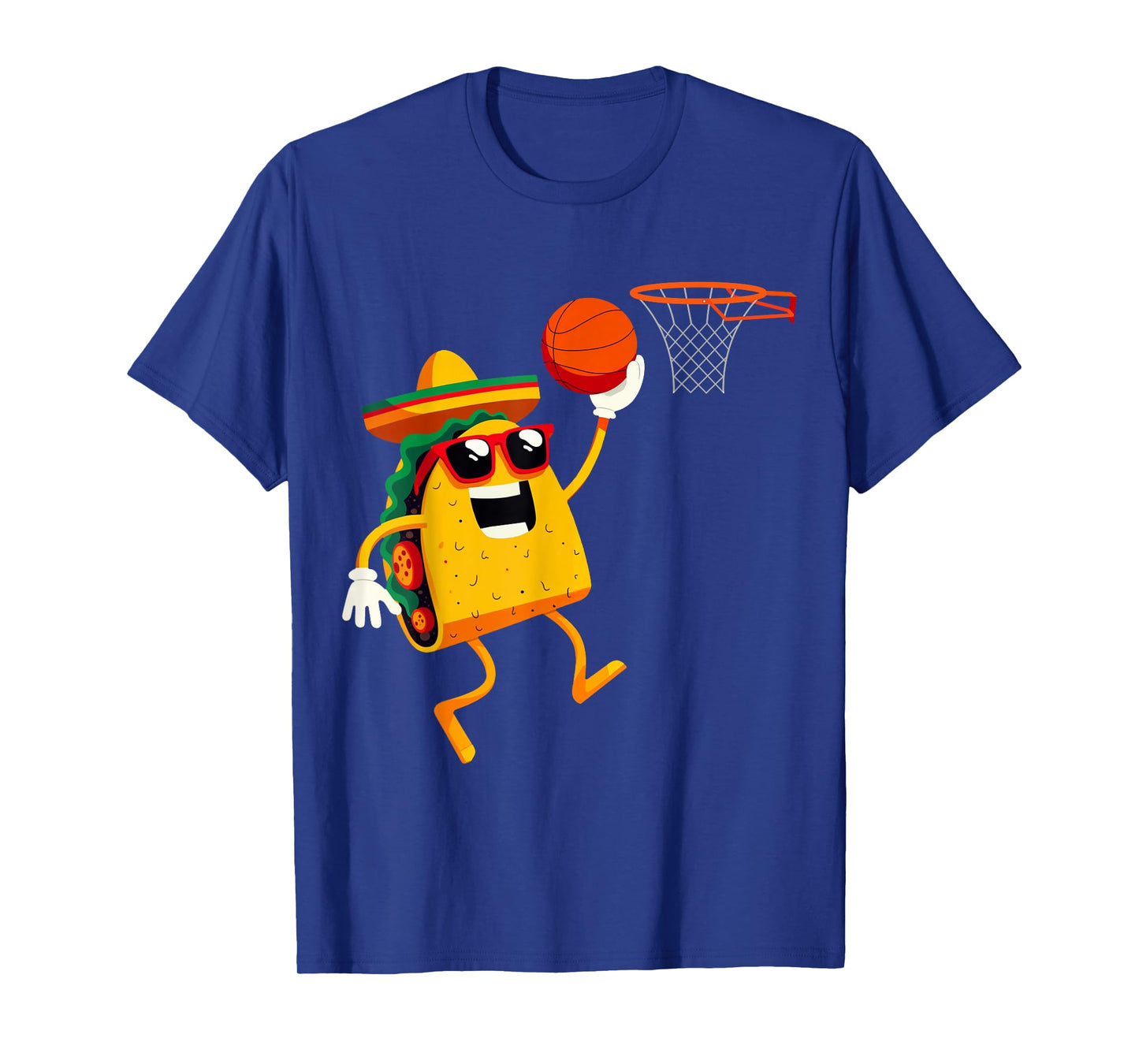 Taco Playing Basketball for Cinco de Mayo Celebration T-Shirt