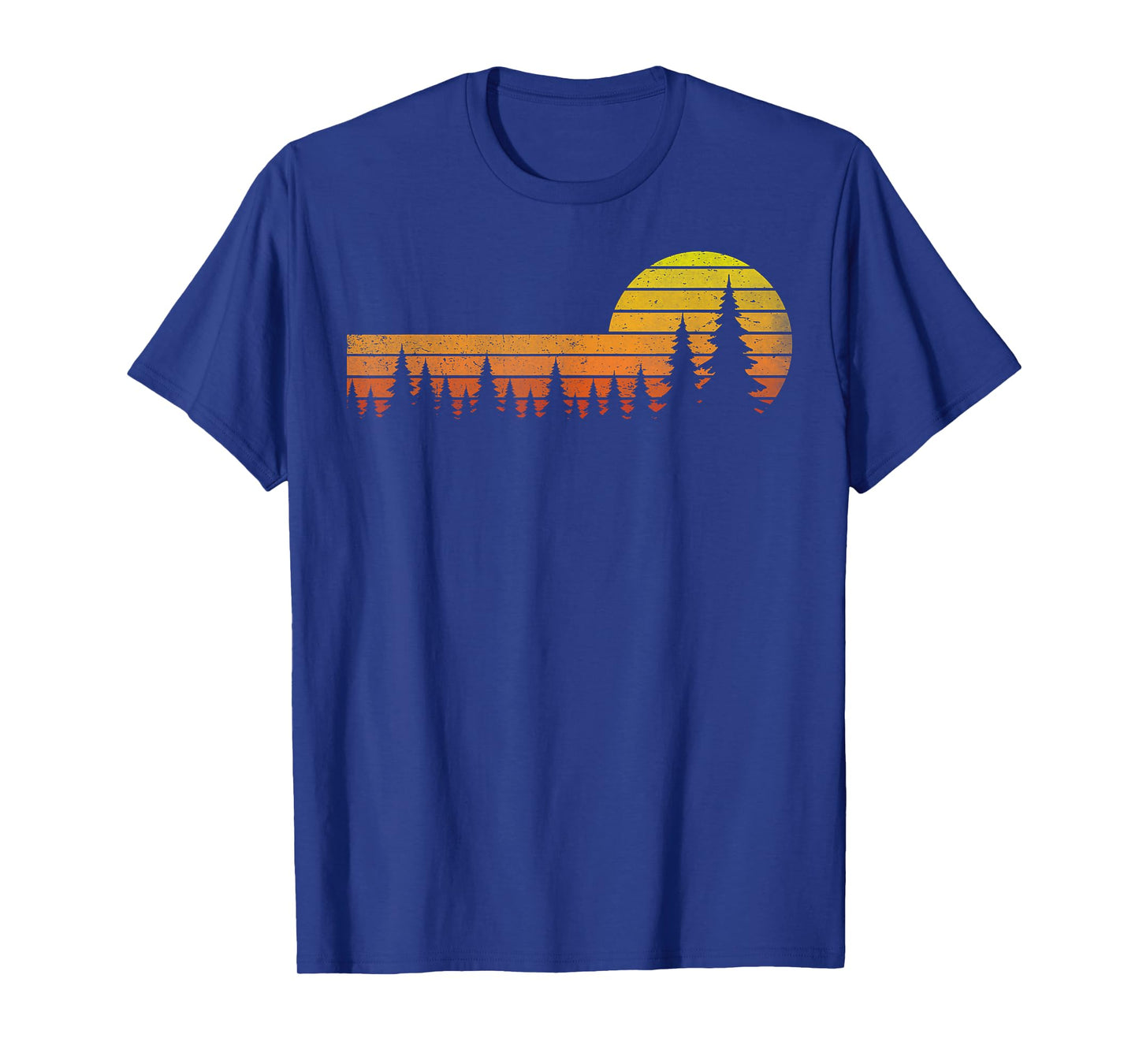 Trees Wildlife Nature Vintage Forest Sunset Man Woman Kids T-Shirt
