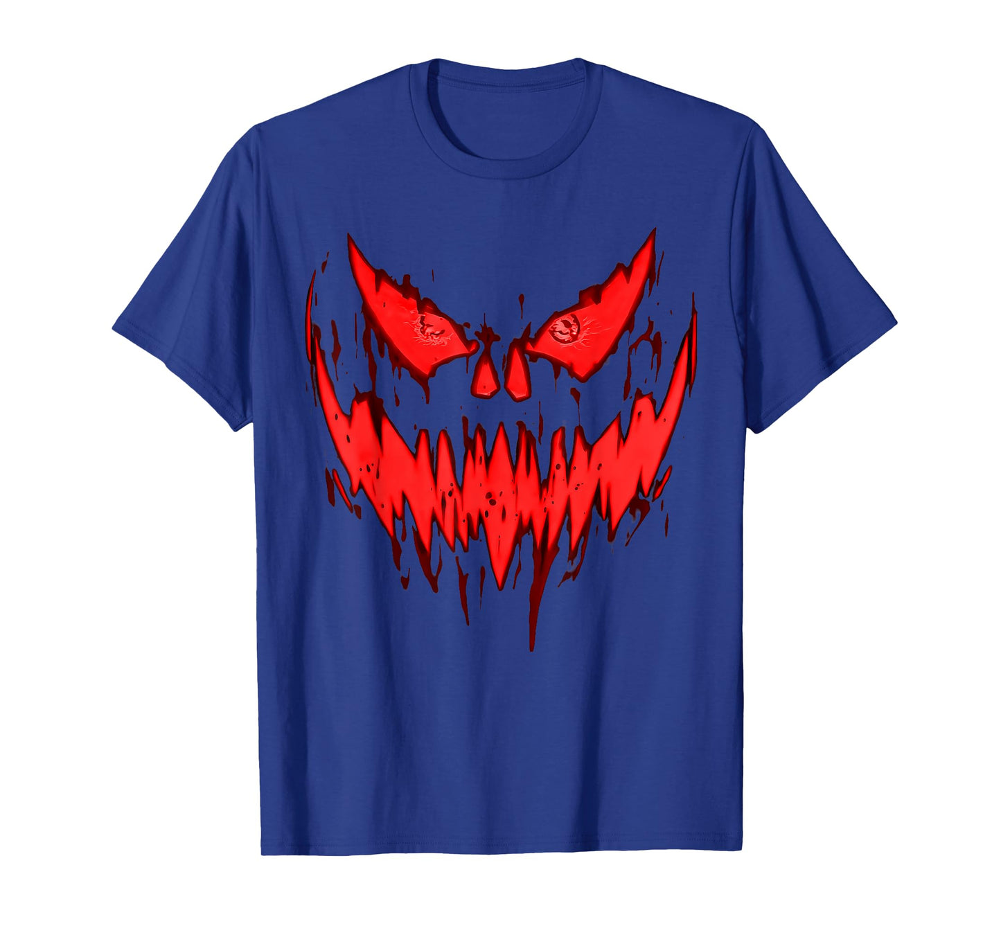 Halloween Scary Evil Pumpkin Face Jack O Lantern Design T-Shirt