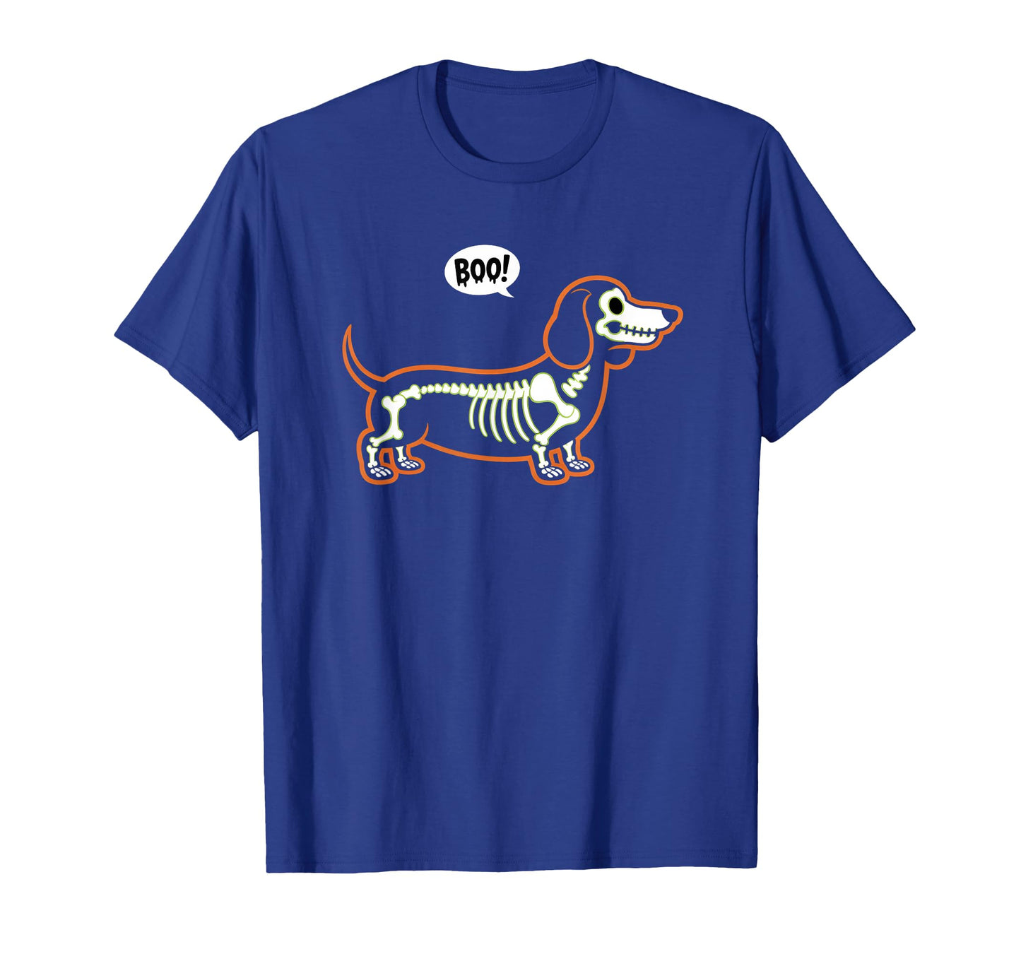 Funny Dachshund Halloween Wiener Dog Cute Doxie Skeleton Boo T-Shirt