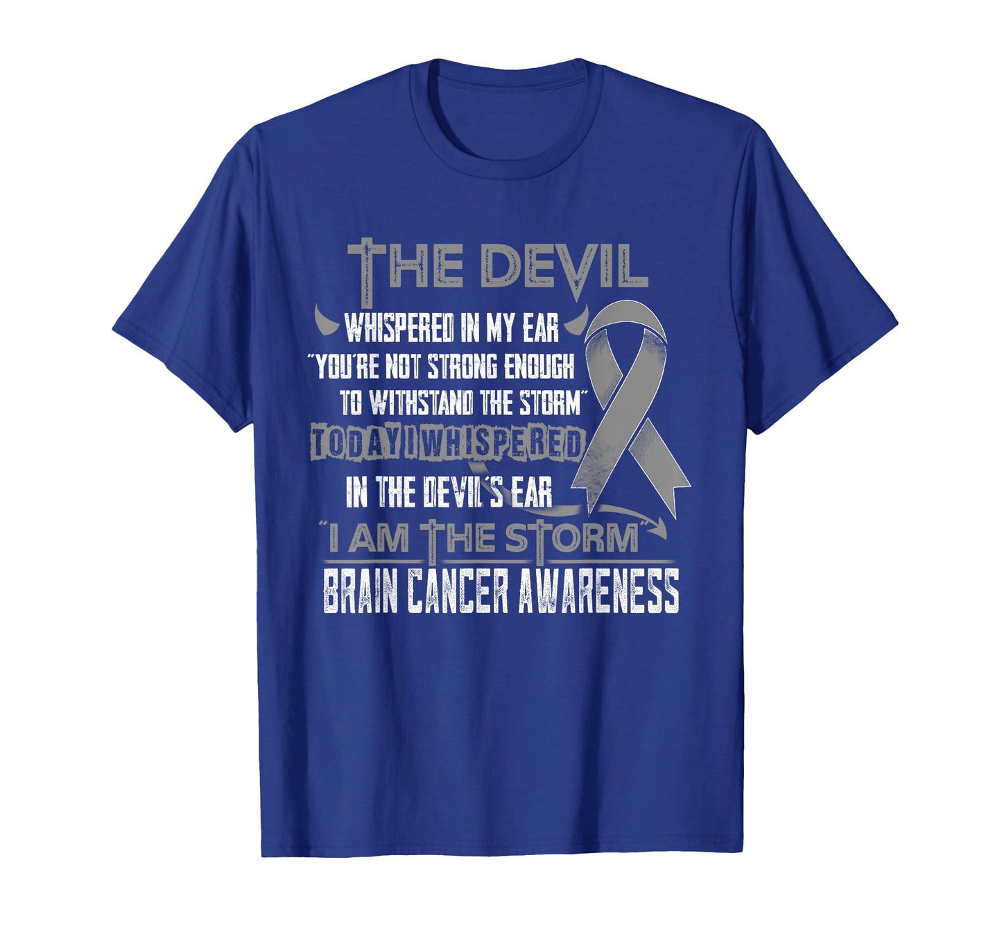 Brain Cancer Awareness I am the Storm Devil T-Shirt
