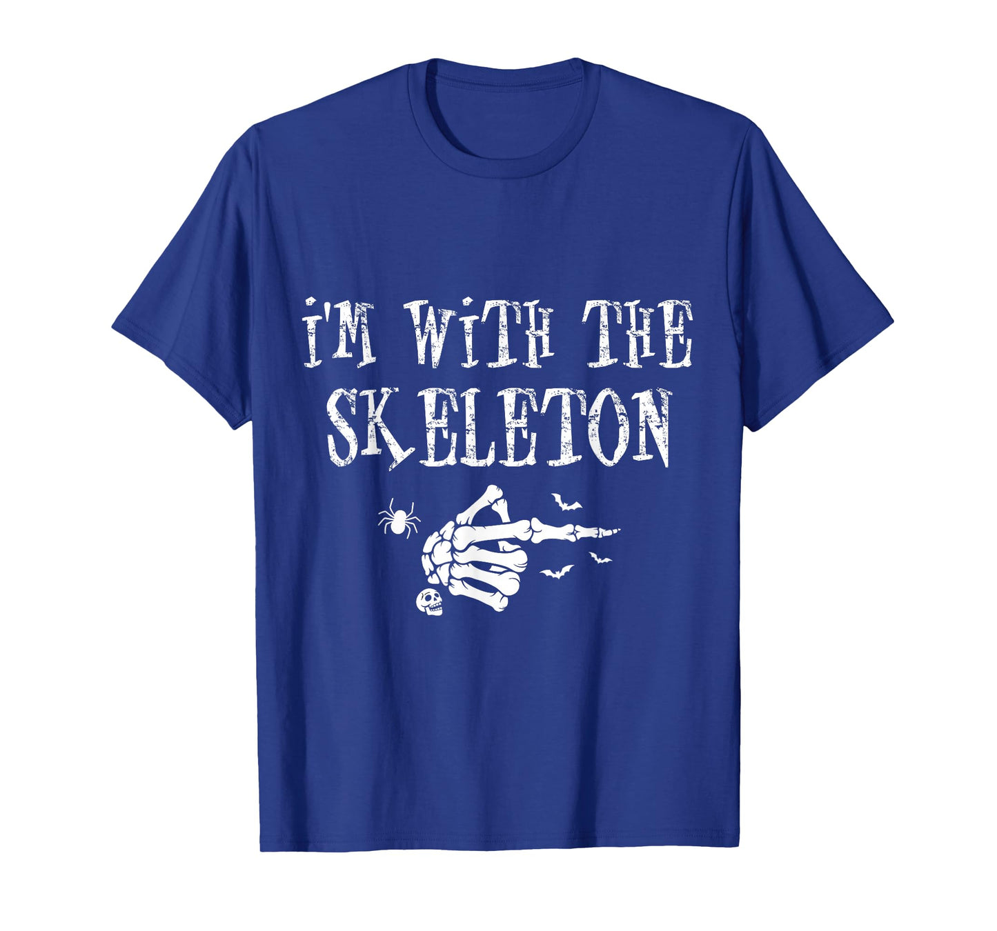 I'm with The Skeleton Matching Couple Costume Halloween T-Shirt