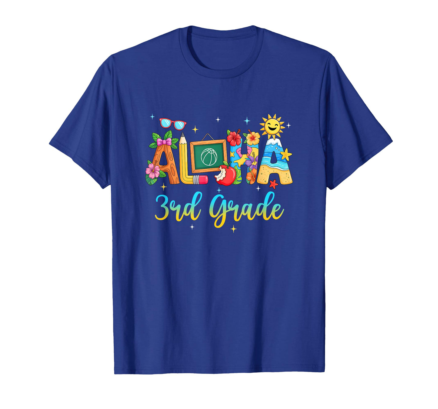 Aloha 3Rd Grade Teacher Life Summer Vacation School Beach T-Shirt