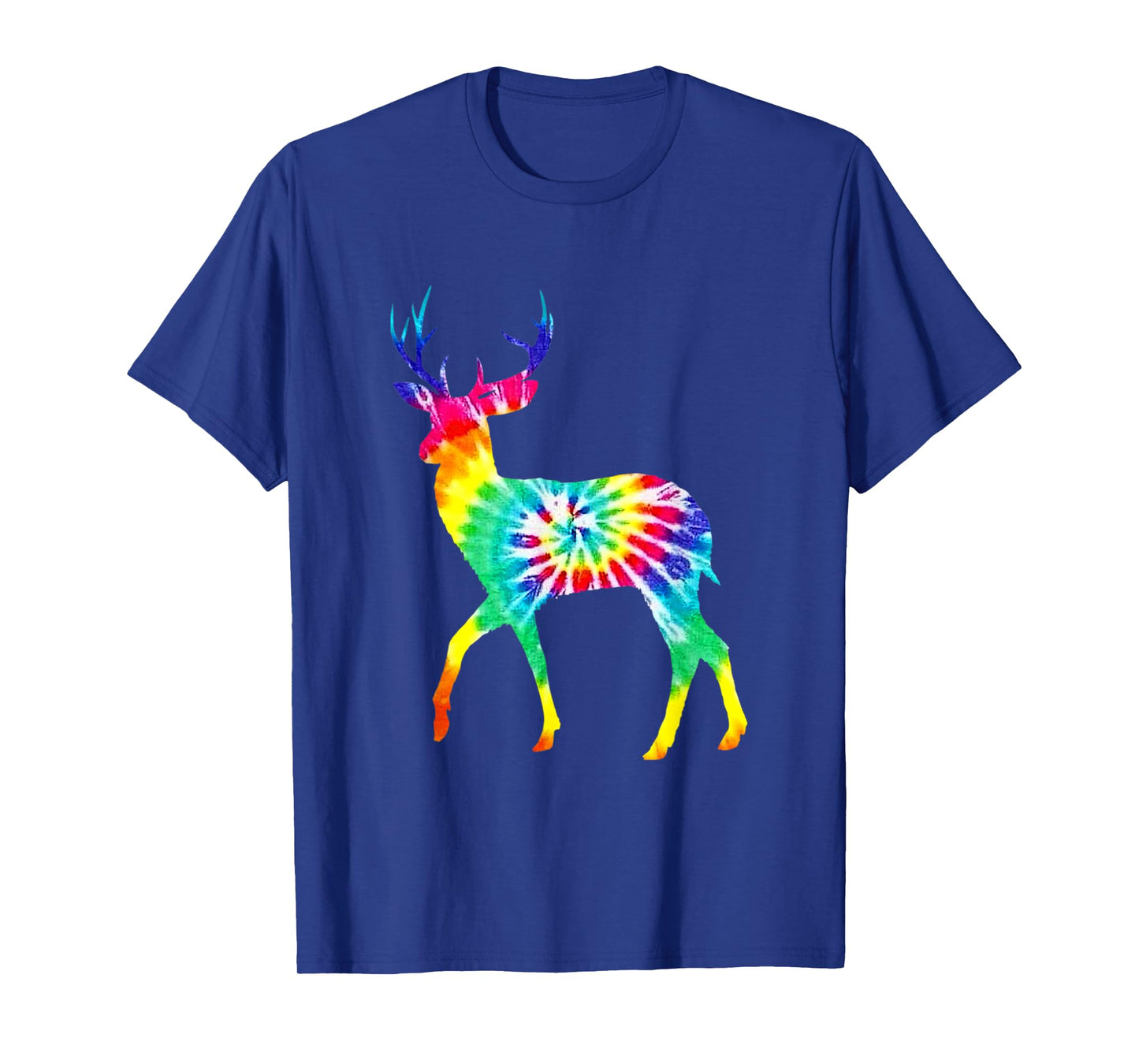 Rainbow Hippie Art Buck Wildlife Deer Hippy Trippy Tie Dye T-Shirt