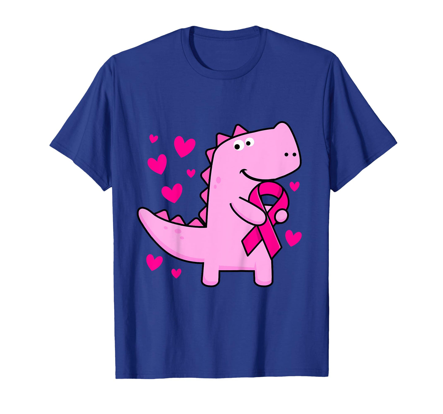 Kids Pink Ribbon T-Rex Kids Breast Cancer Awareness Boys Toddler T-Shirt