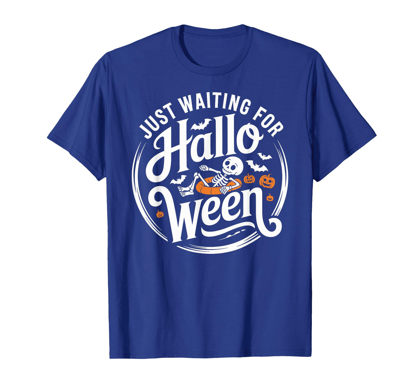 Halloween Skeleton Cute Just Waiting for Halloween T-Shirt