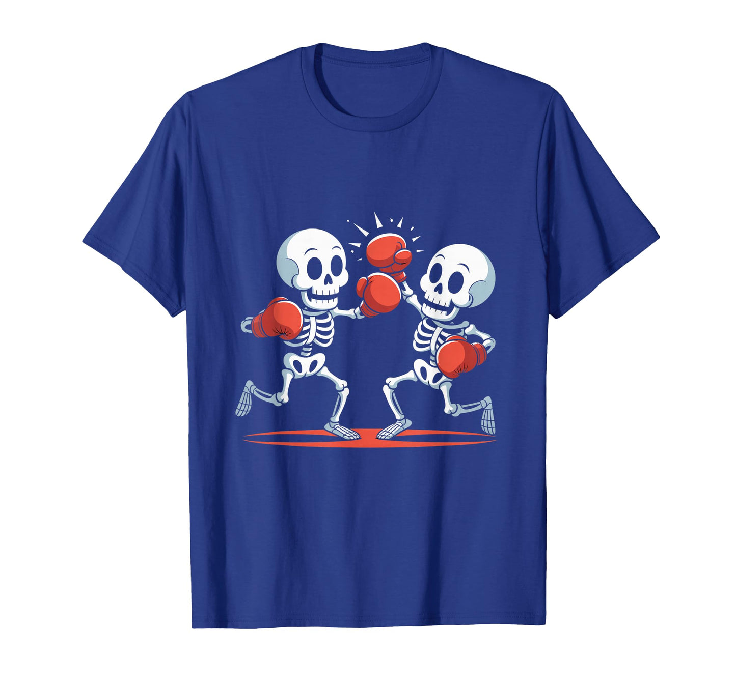 Funny Skeleton Sign Skeleton Boxer Red Gloves Love Boxing T-Shirt