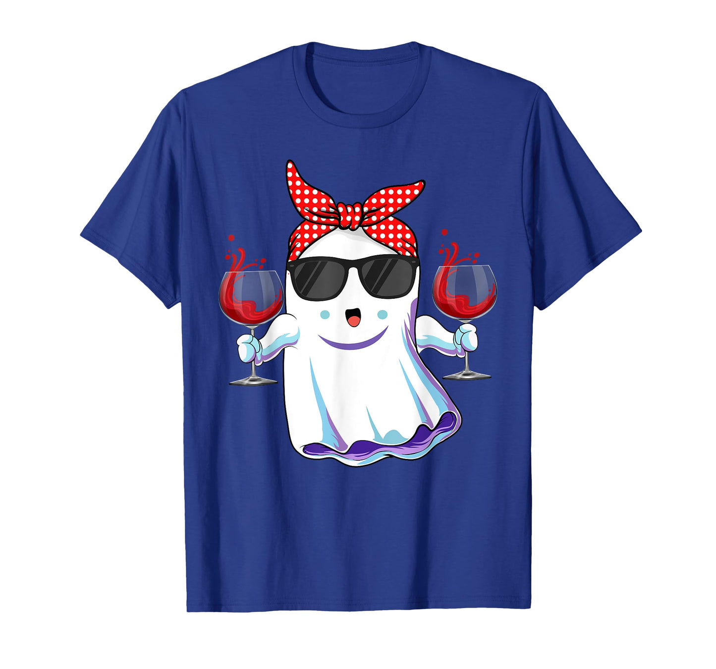 Boo Ghost Wine Drinking Halloween Costume for Women T-Shirt