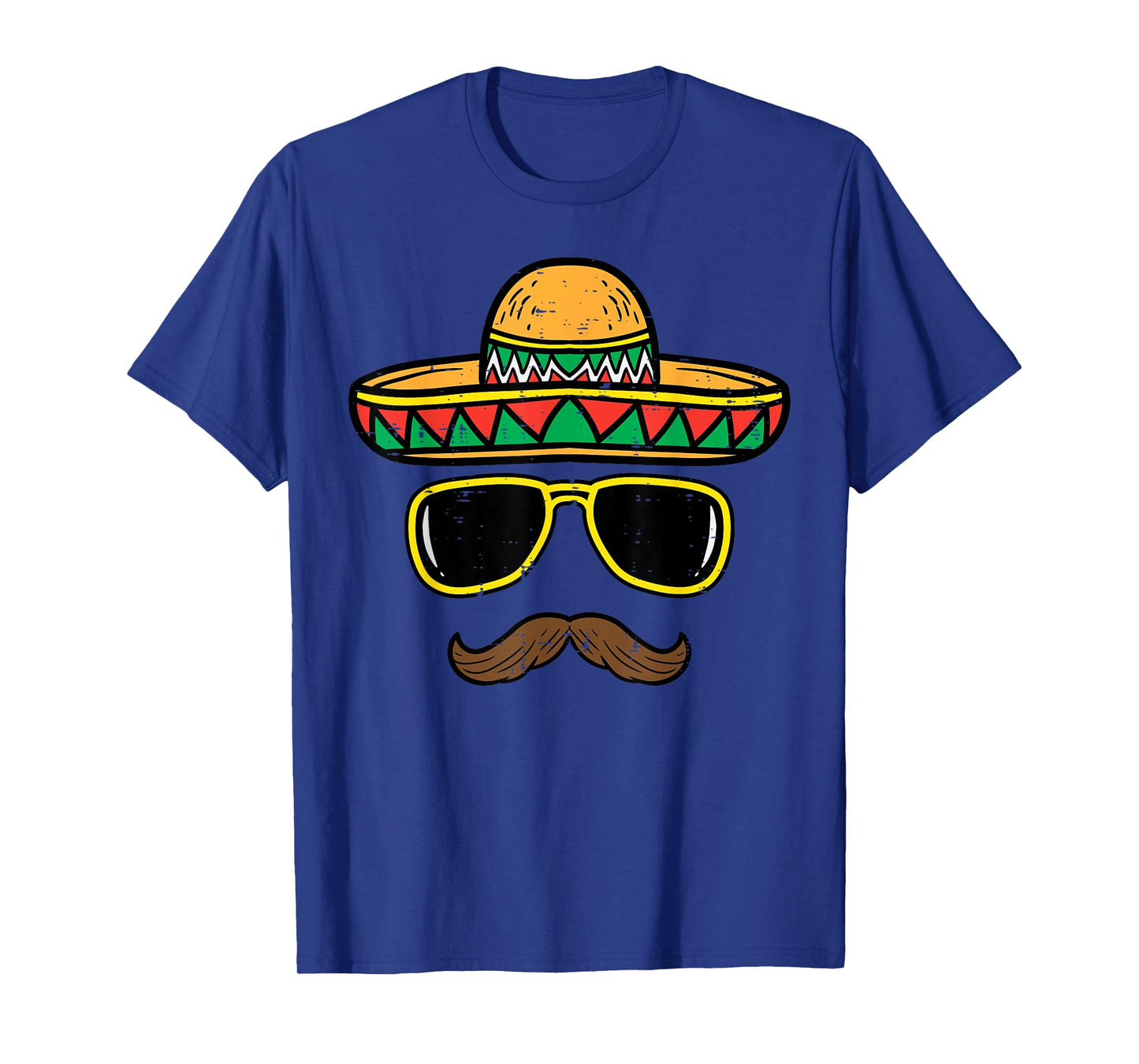 Sombrero Face Cinco De Mayo Mexican Fiesta Party Kids Boys T-Shirt