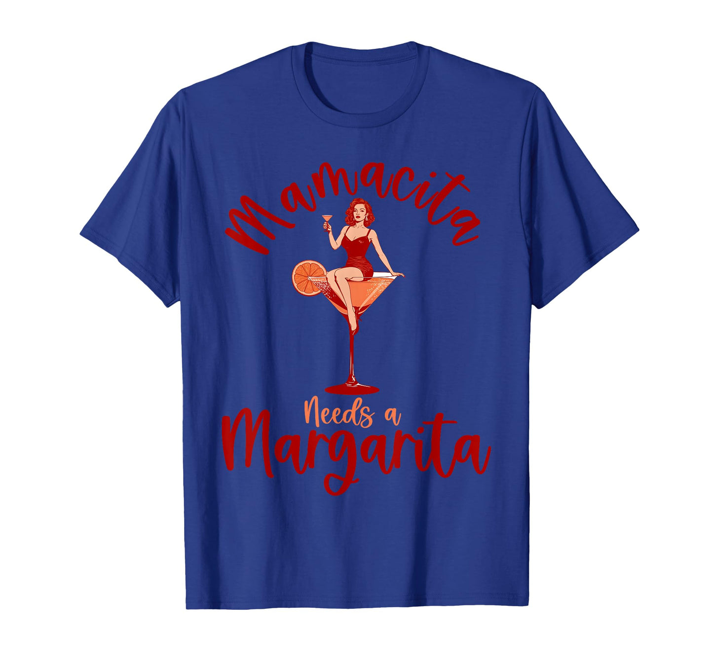 Mamacita Needs a Margarita Retro Pin-up Girl Cinco de Mayo T-Shirt
