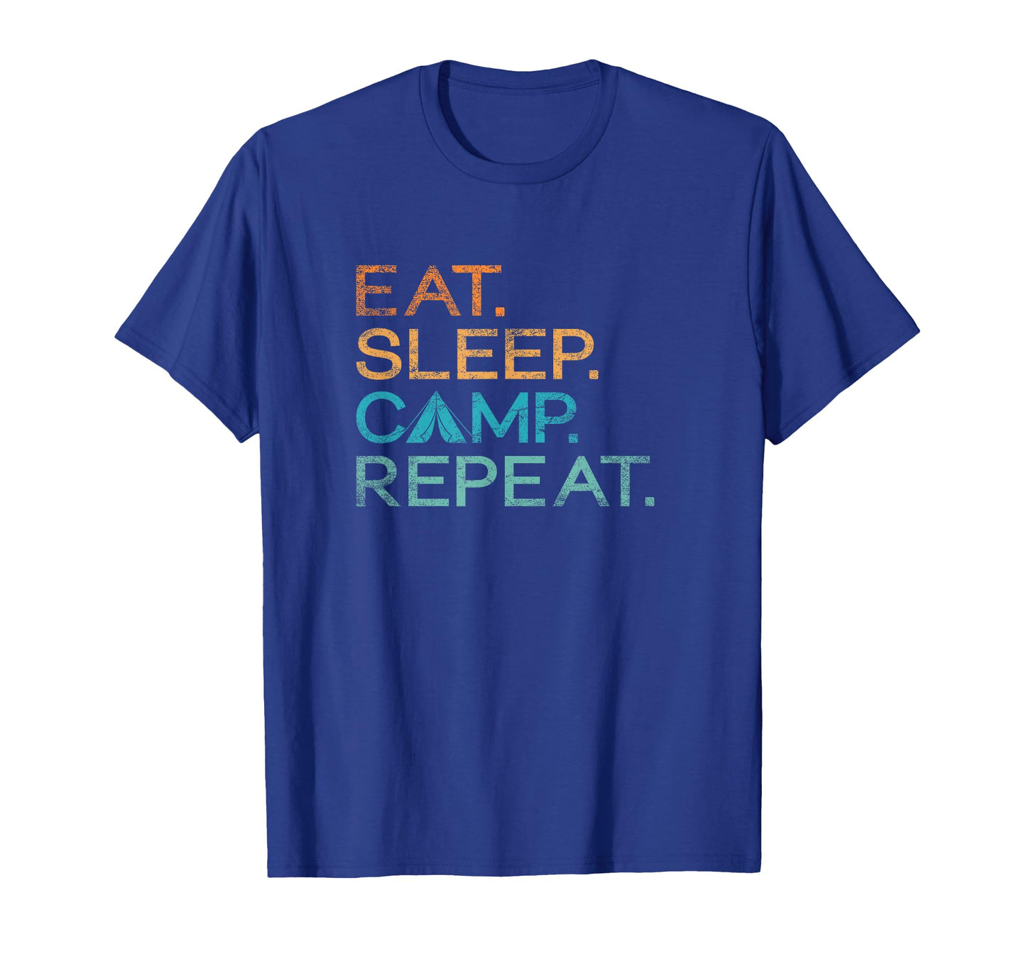 Retro Vintage Eat Sleep Camp Repeat Funny Camping T-Shirt
