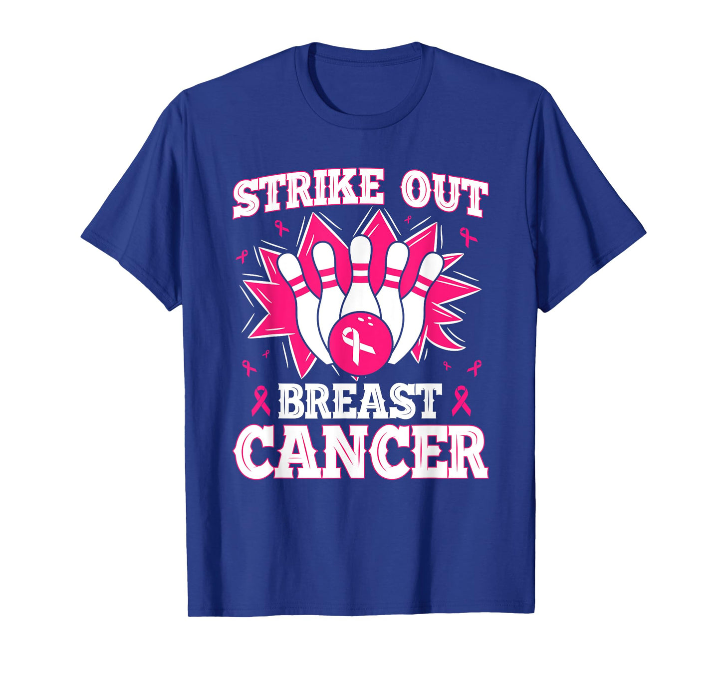 Strike Out Breast Cancer Bowling Ribbon Support Product T-Shirt