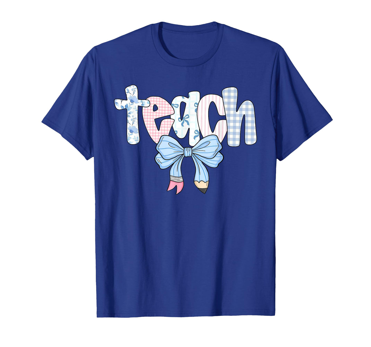 Teach Teacher Coquette Bow Pencil Back To School First Day T-Shirt