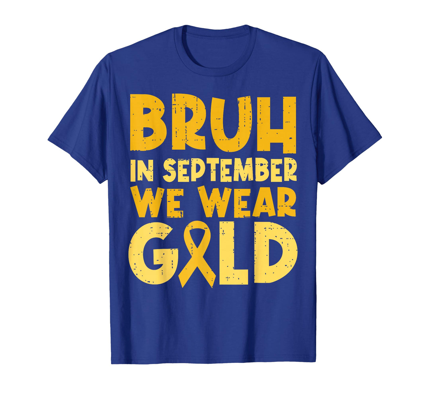 Bruh in September We Wear Gold Childhood Cancer Boys Kids T-Shirt