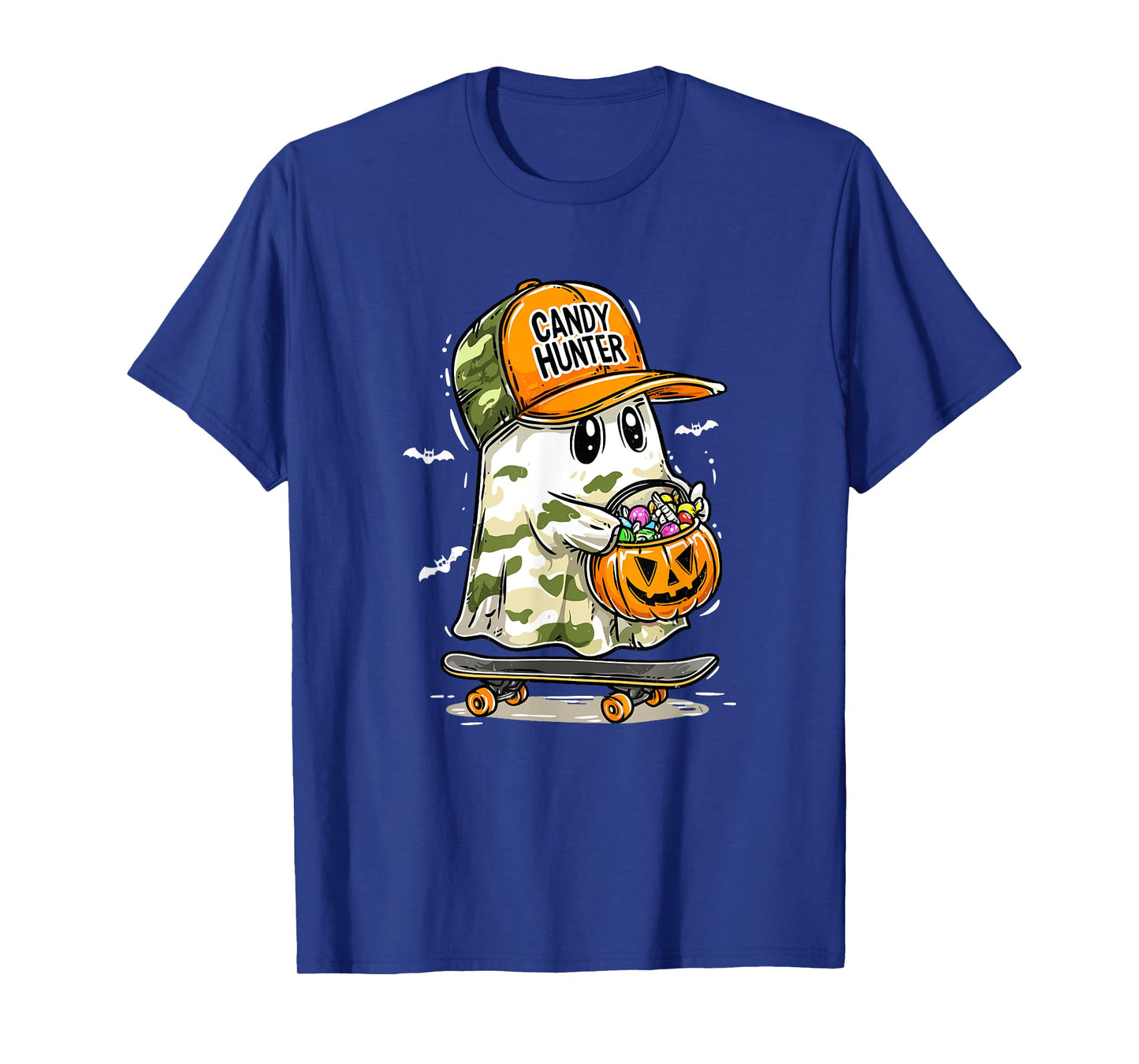Camo Ghost Candy Hunter Halloween Ghost Trick Or Treat Women T-Shirt