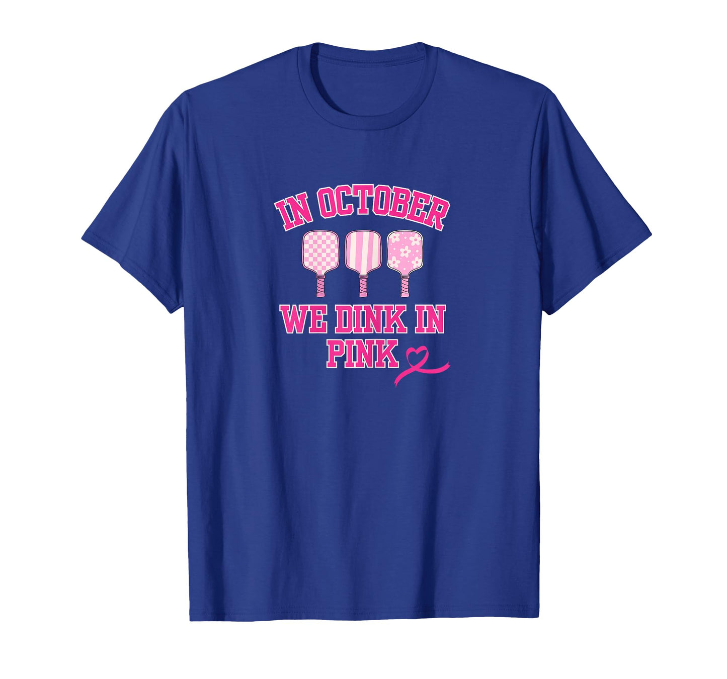 Dink in Pink Ribbon Show Support On The Pickleball Court T-Shirt