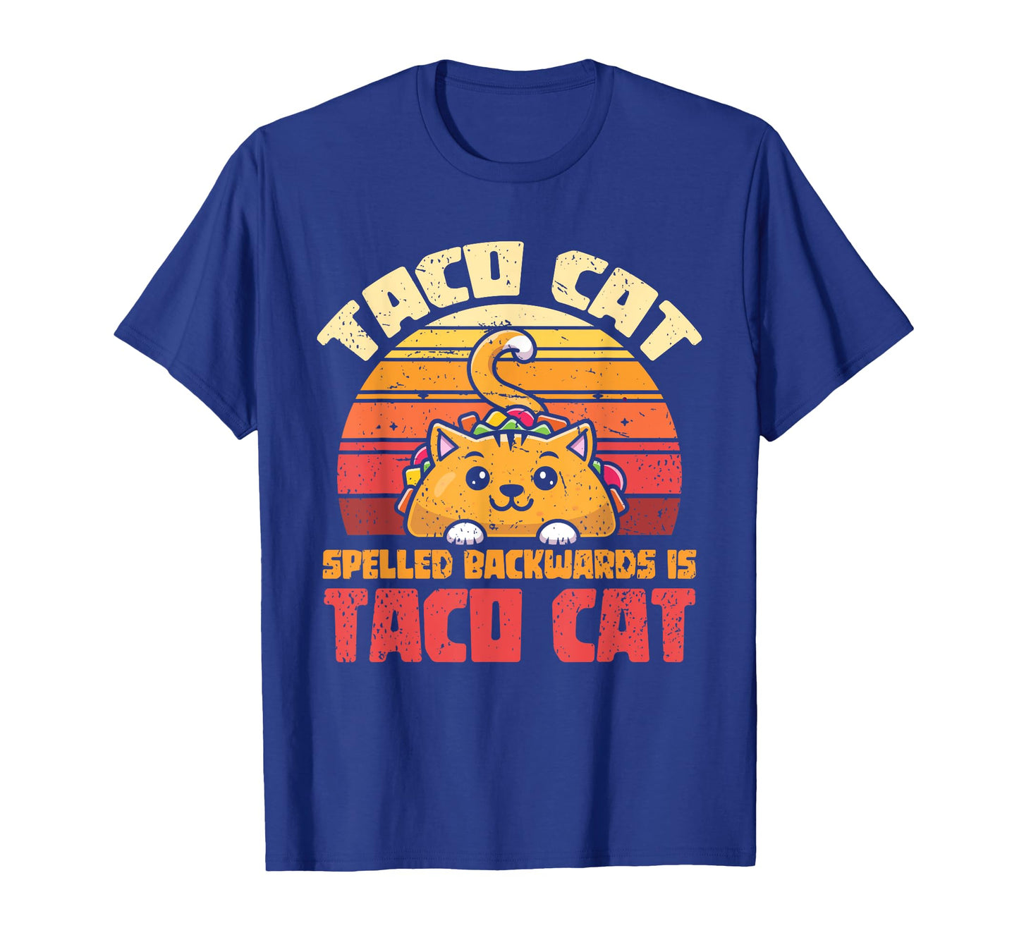 Tacocat Spelled Backwards Is Tacocat Funny Retro Taco T-Shirt for Men Women Girls Kids