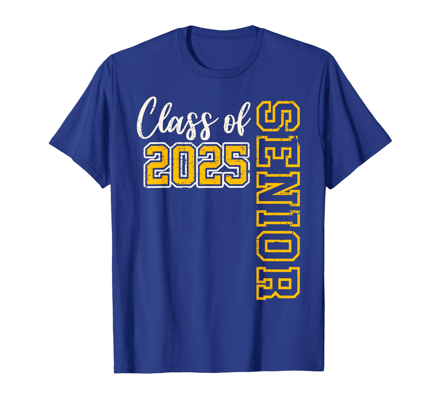 Class of 2025 Senior 25 High School Graduation Black Gold T-Shirt
