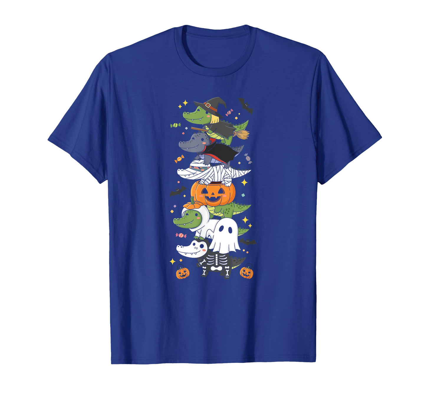 Alligator Witch Vampire Ghost Halloween Kids Mens Womens T-Shirt
