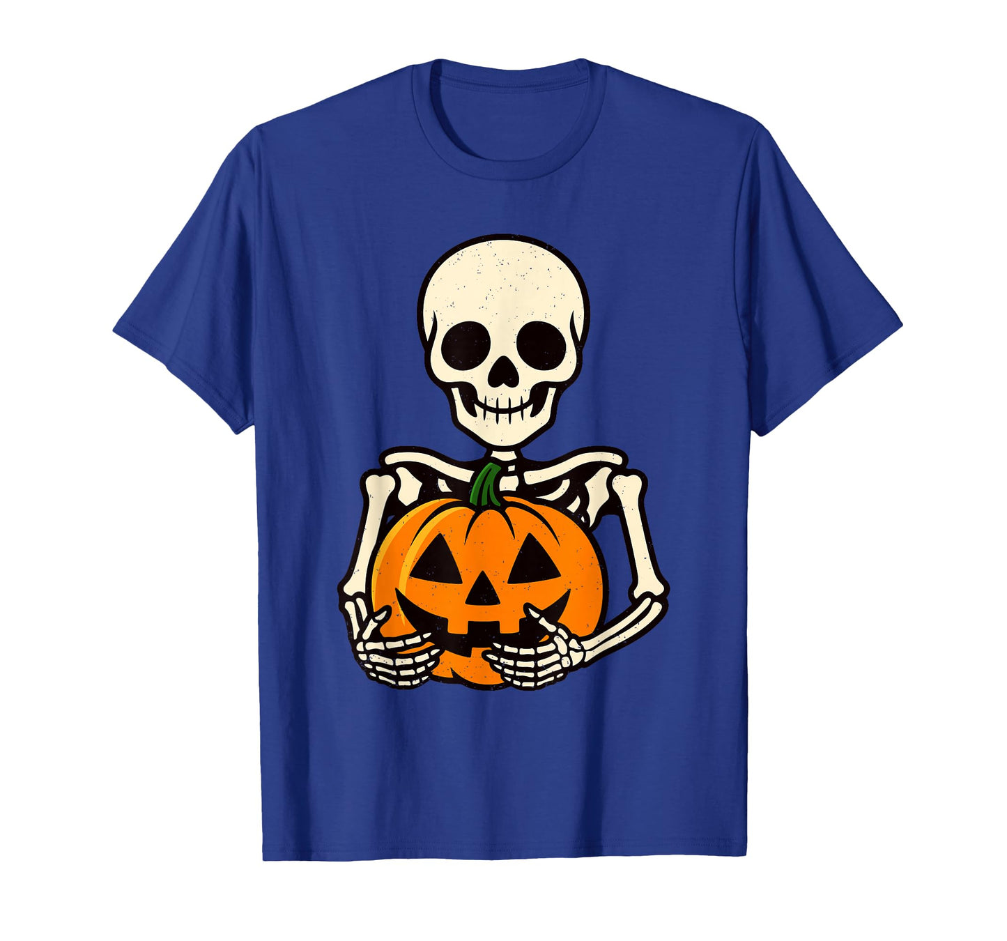 Skeleton Holding Pumpkin Halloween Spooky Jack O Lantern T-Shirt