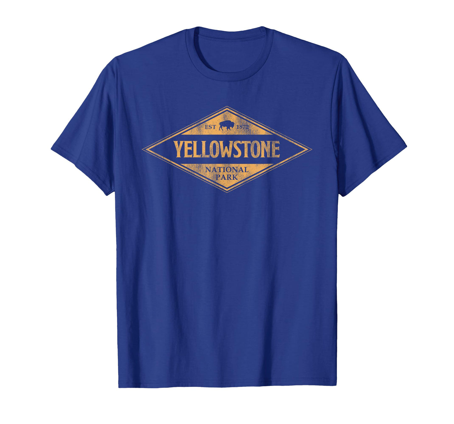 Retro Bison Yellowstone National Park 1872 Hiking Souvenir T-Shirt
