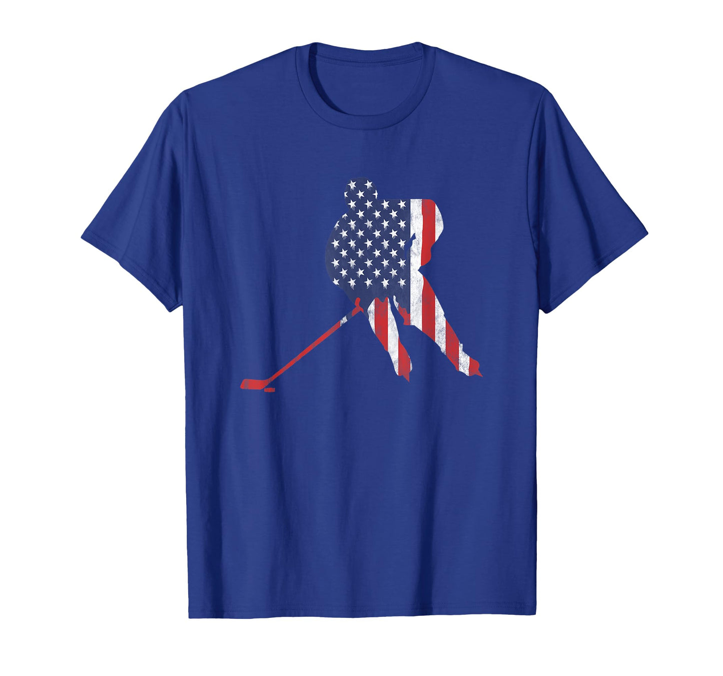 American Flag Ice Hockey US Sports & Puck Wintersport Fans T-Shirt